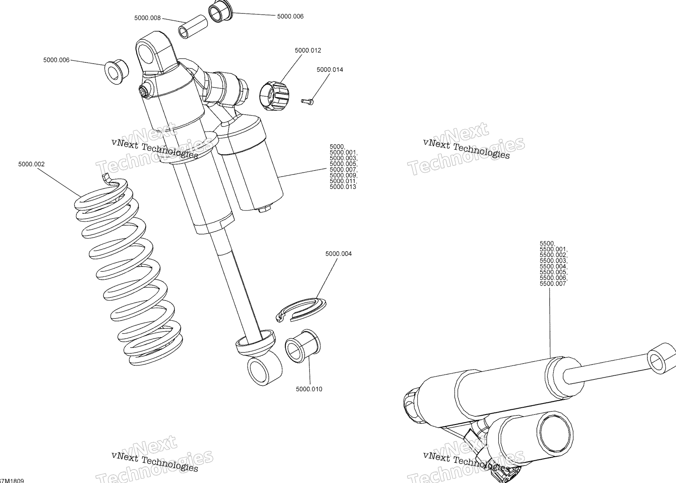 Задняя часть Shocks Freeride - Package 165
