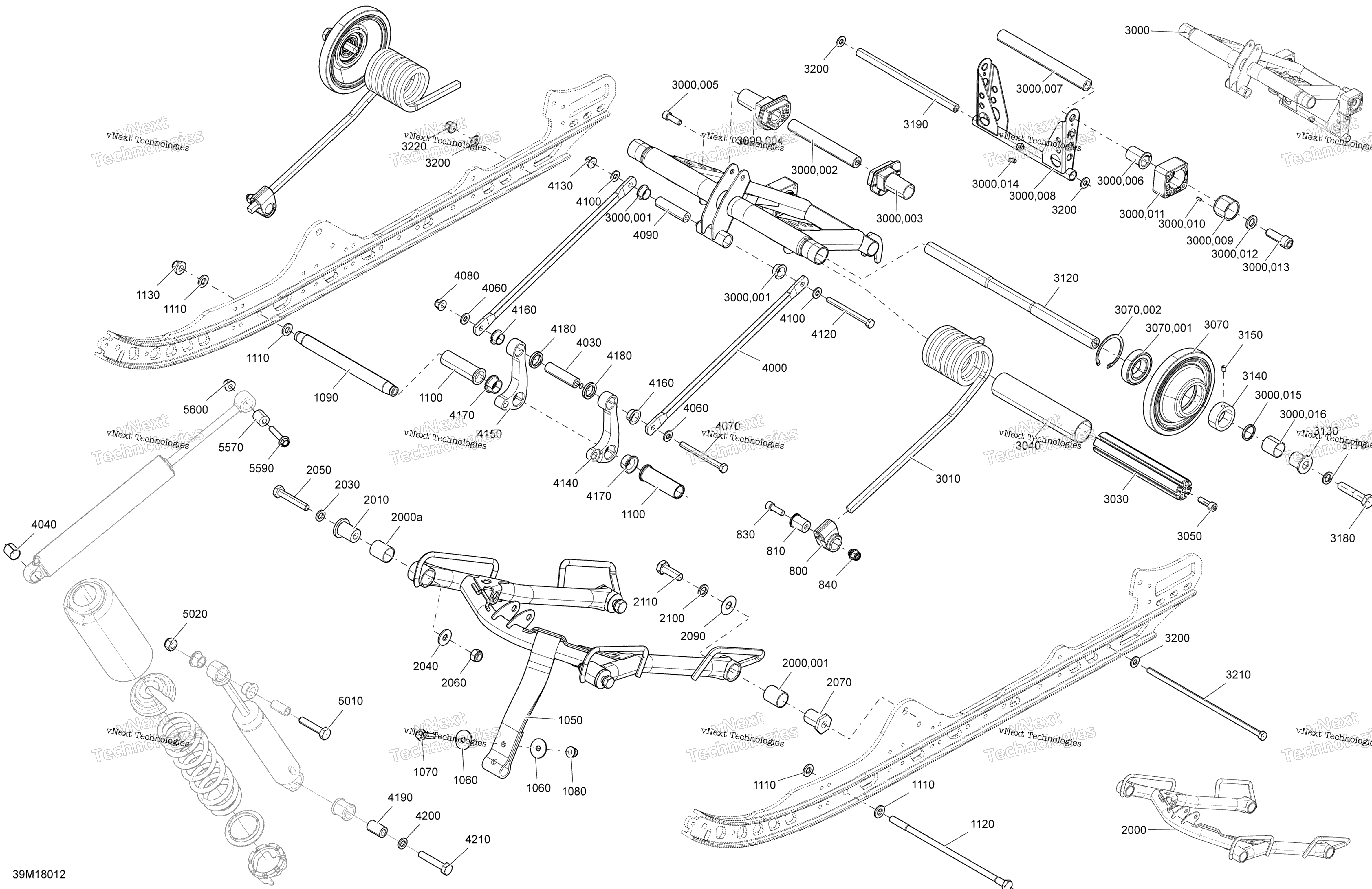 Задняя часть Suspension Mxz - 600 Carb - Superior