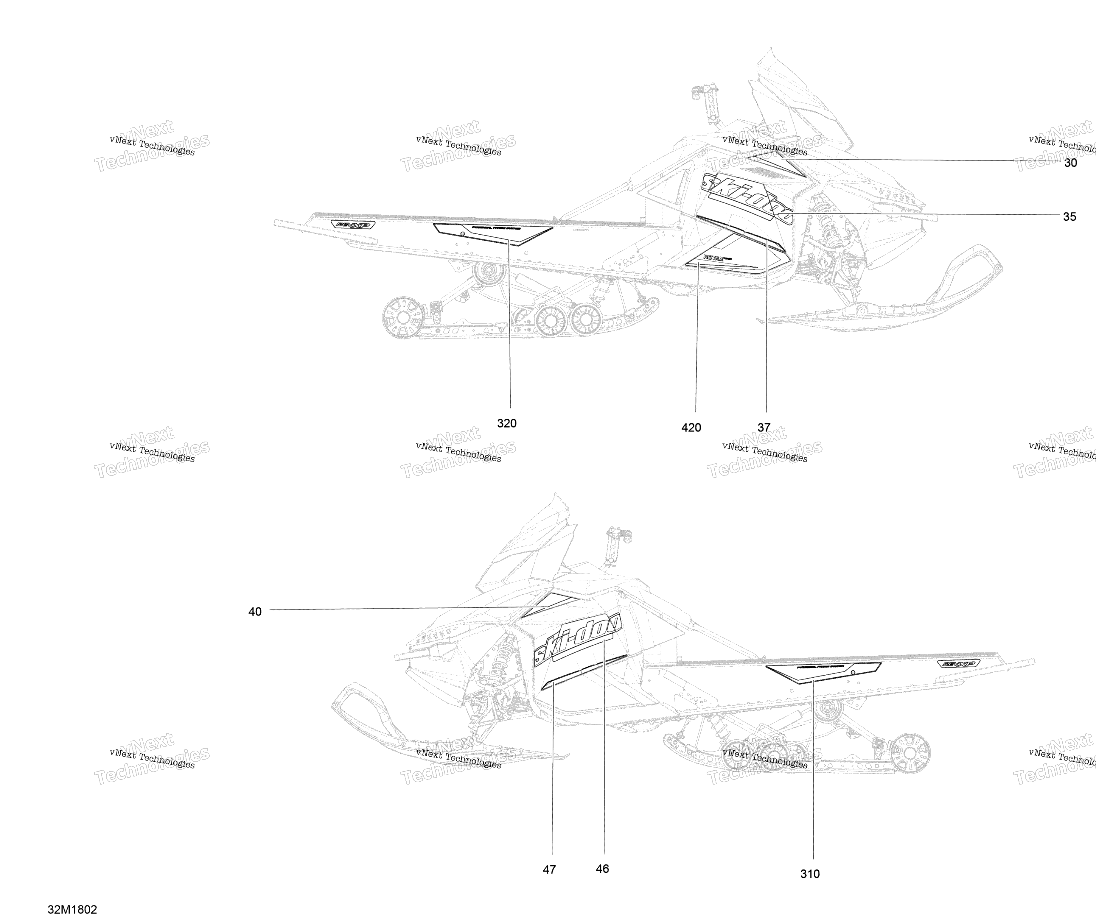 Наклейки Mxz - 600 Carb