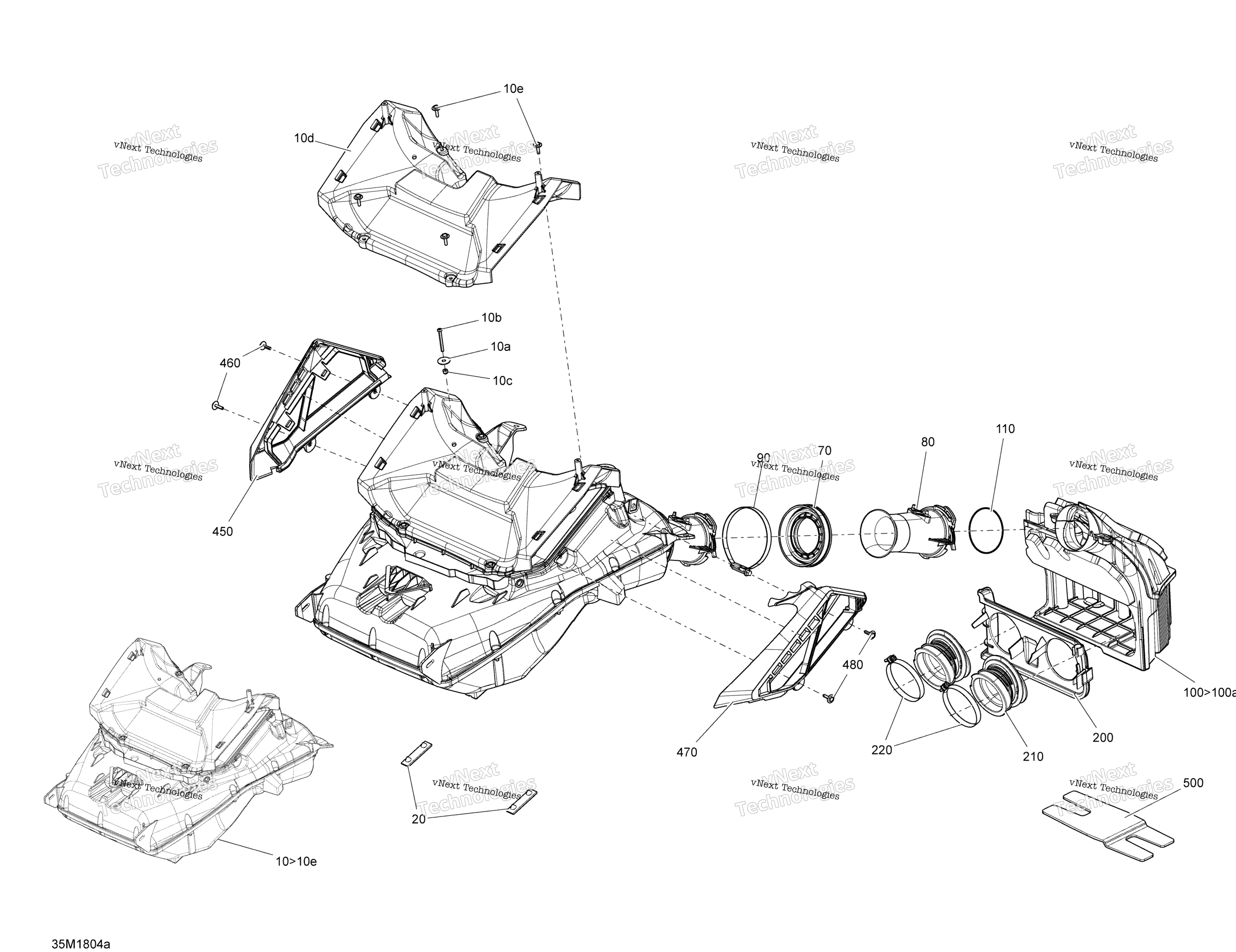 Воздушный впуск 800R E Tec