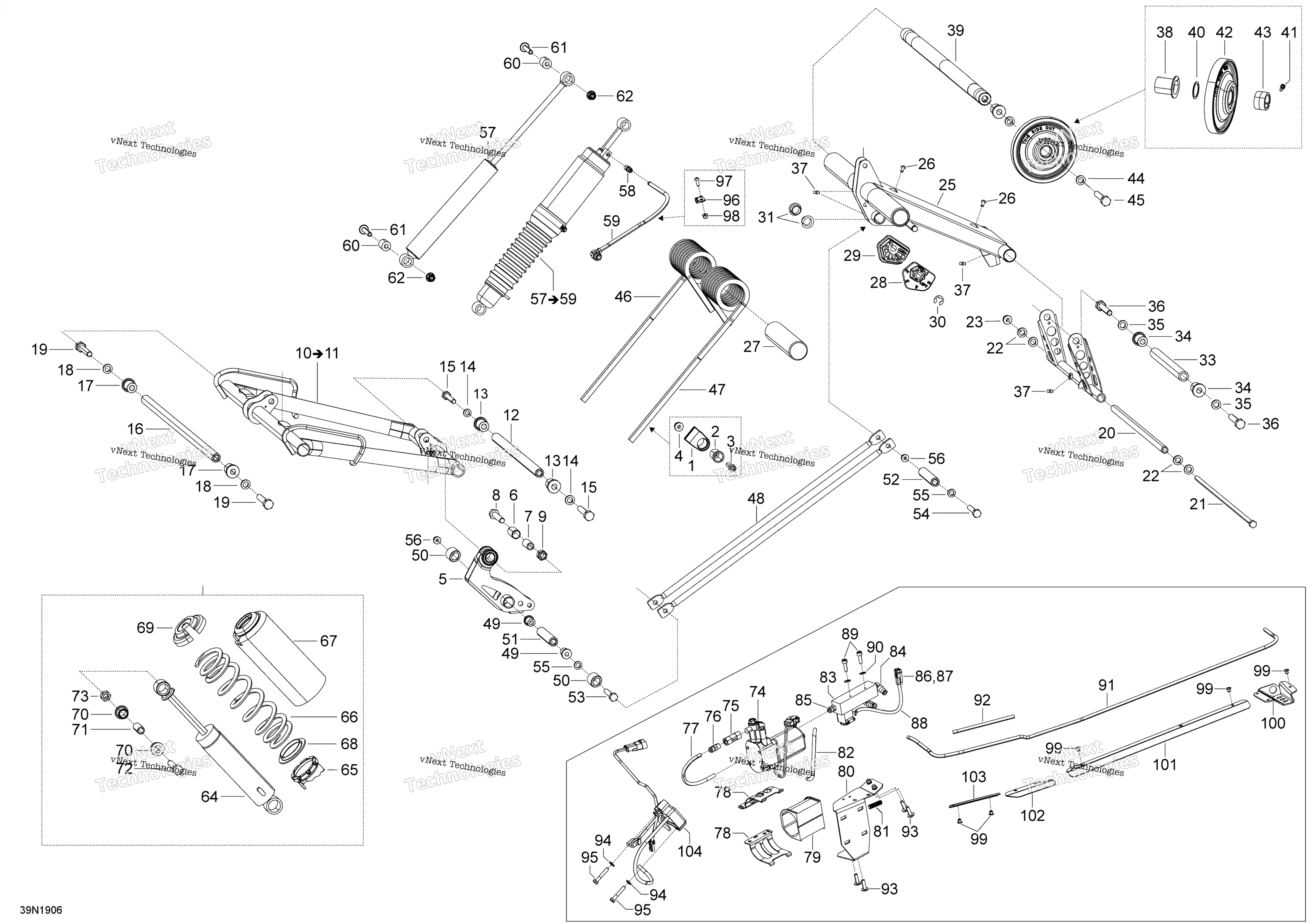 Задняя часть Suspension - Upper Section - Se