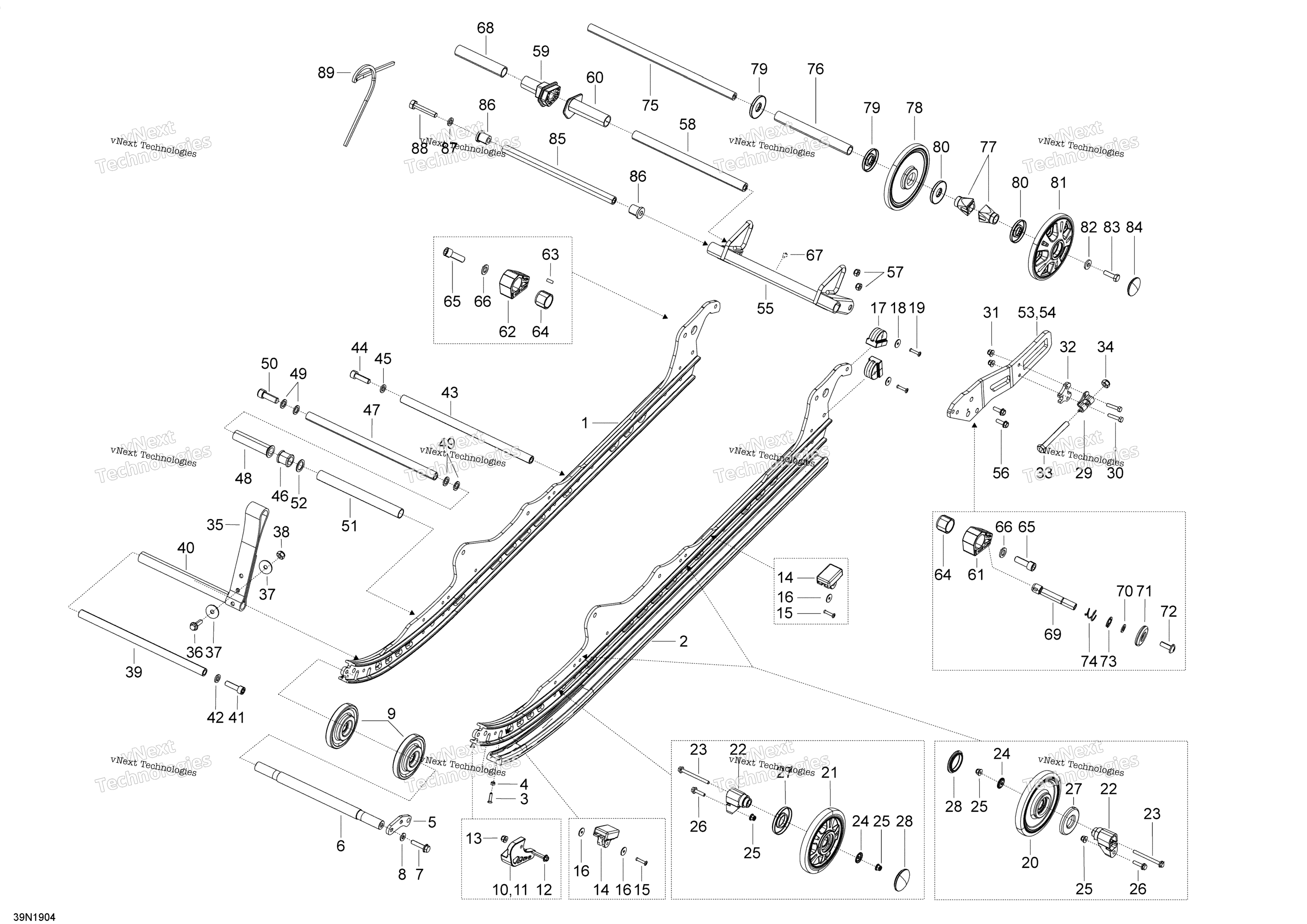 Задняя часть Suspension - Lower Section - Le - Wt