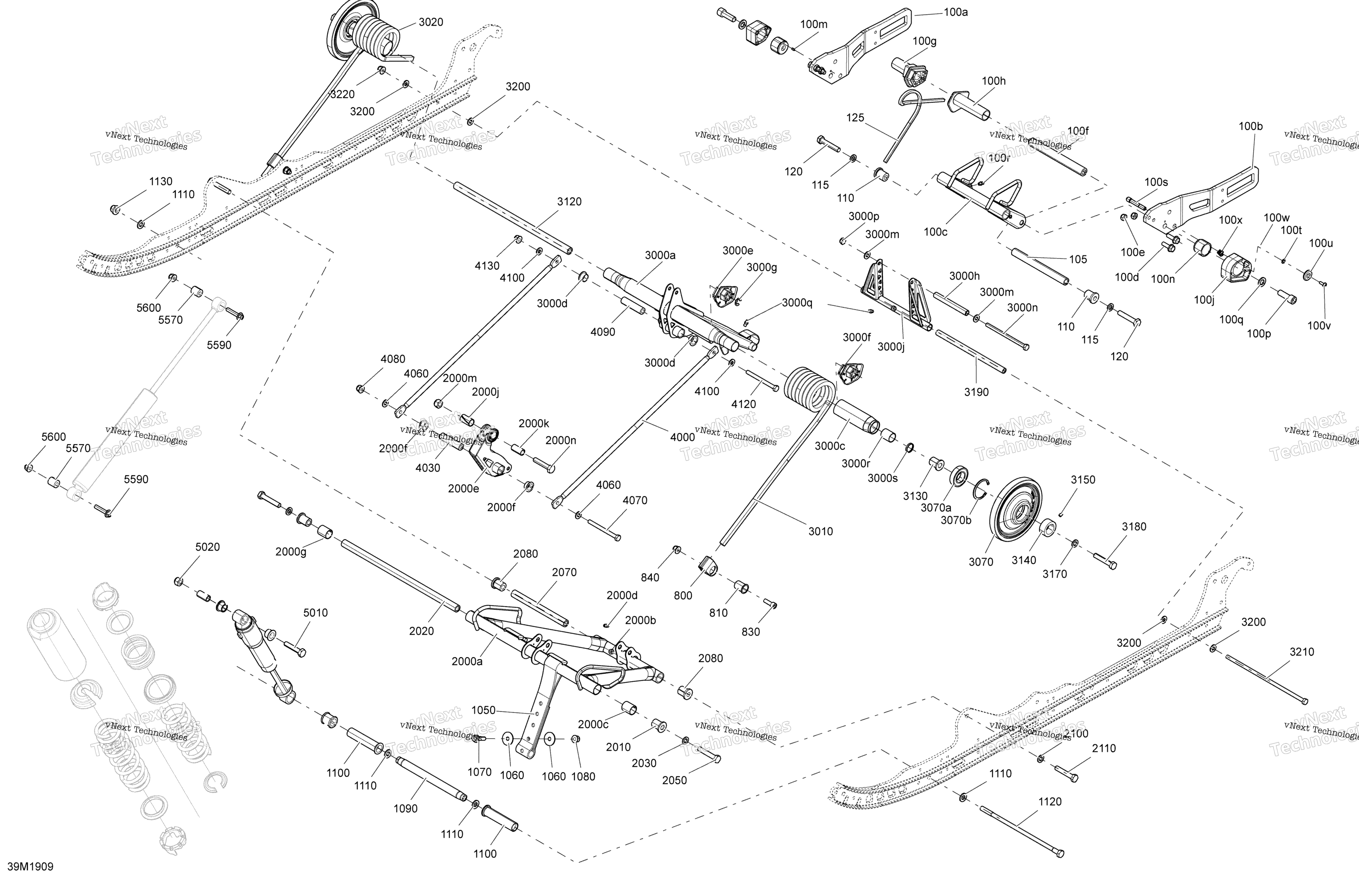 Задняя часть Suspension - Lt - Upper Section