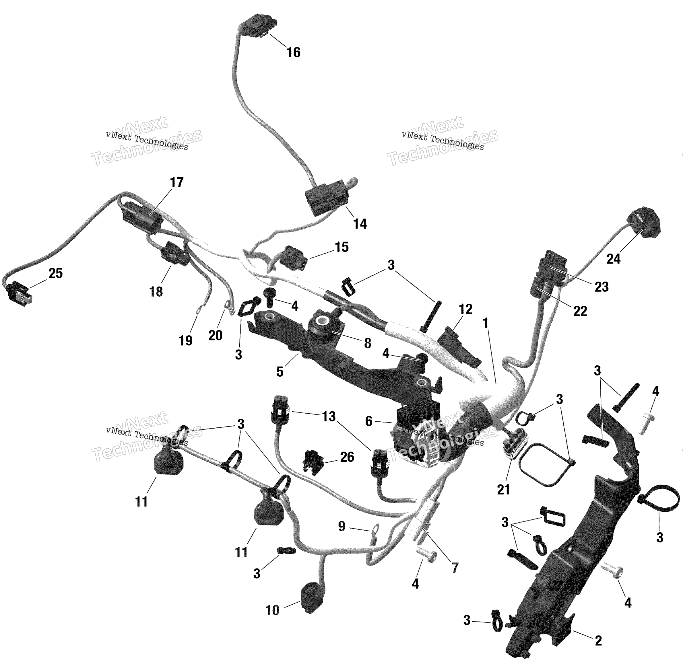 Rotax двигатель жгут Turbo
