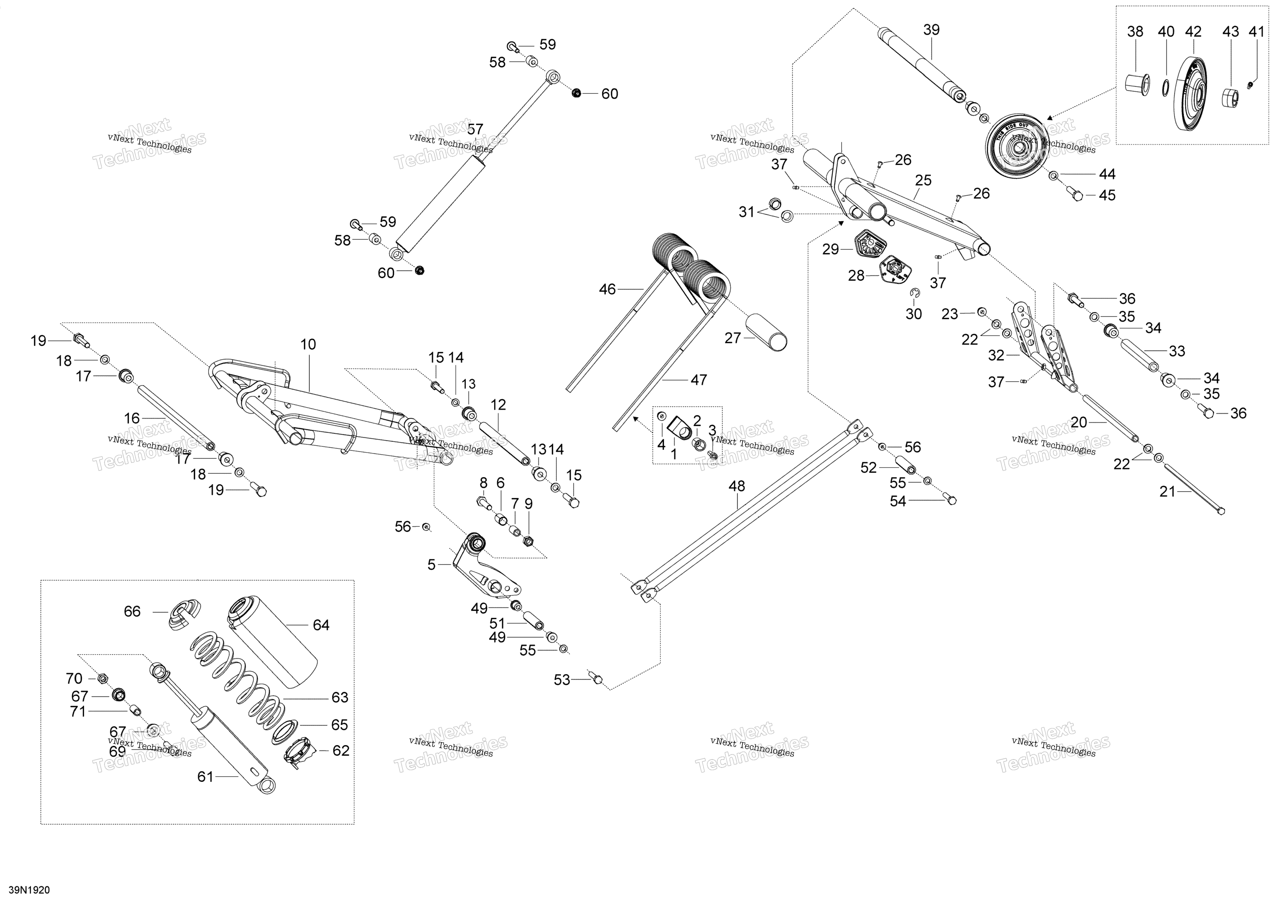 Задняя часть Suspension - Upper Section - Swt