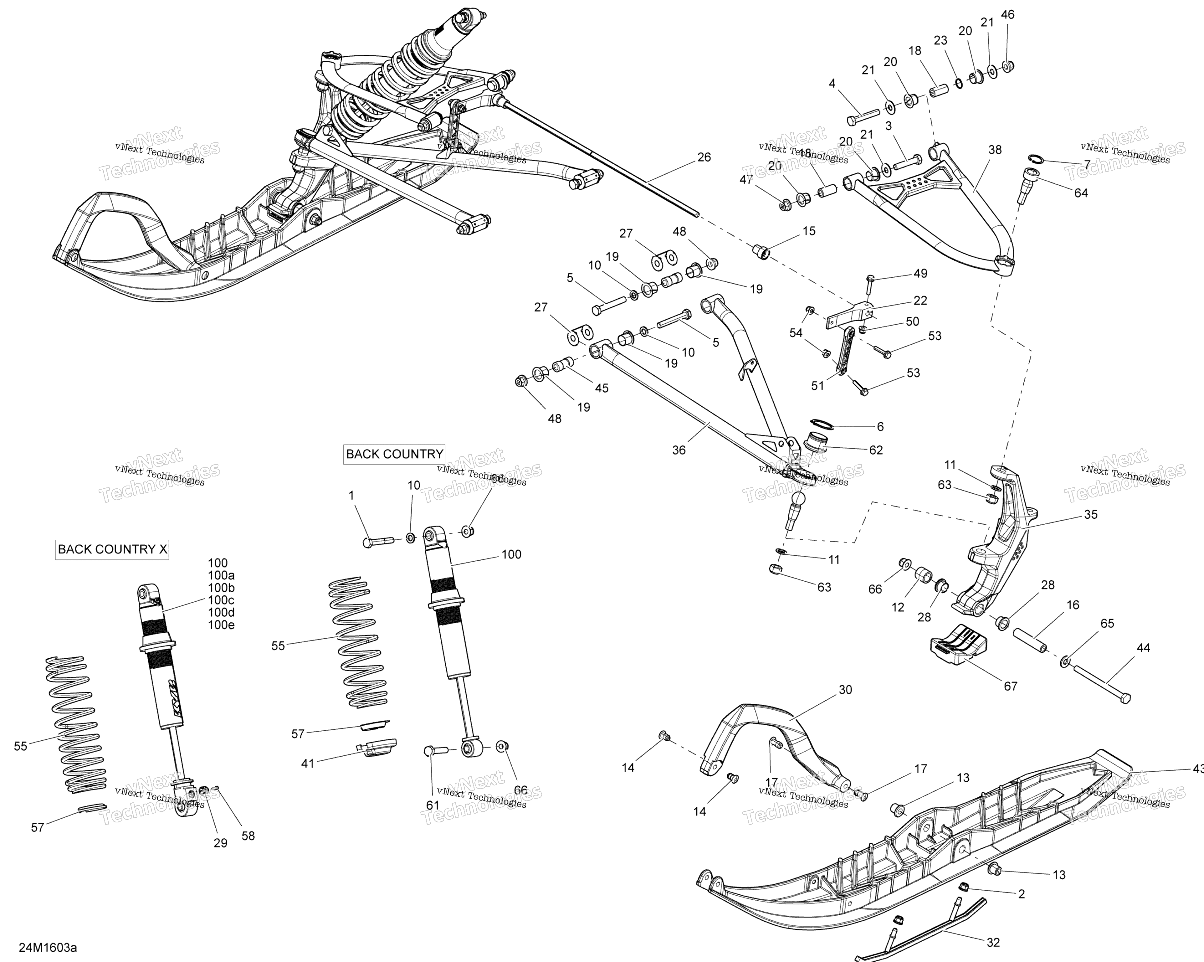 Передняя часть Suspension And Ski - 146 Model