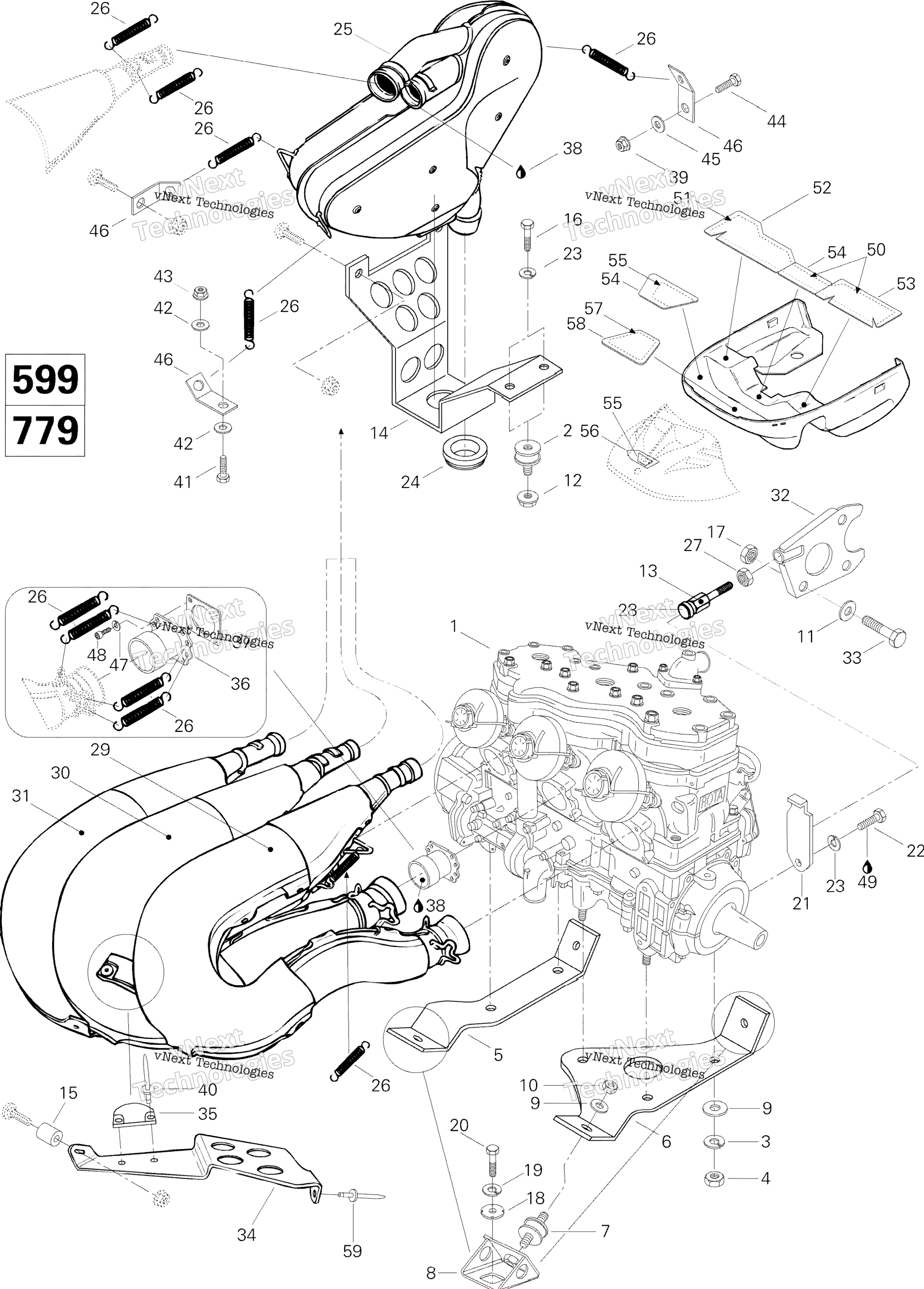 Двигатель And Engine Support 599