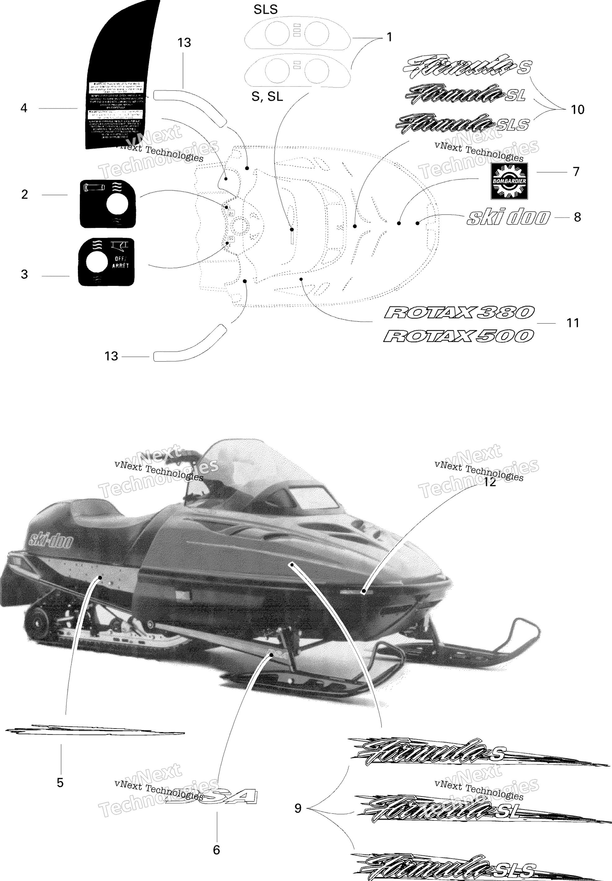 Наклейки Formula Sls
