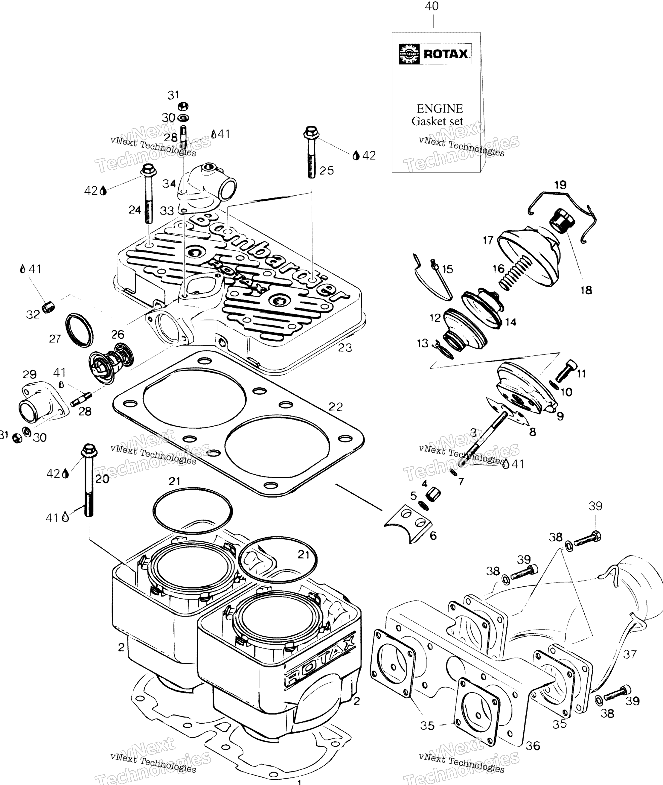 Цилиндр And Exhaust Manifold