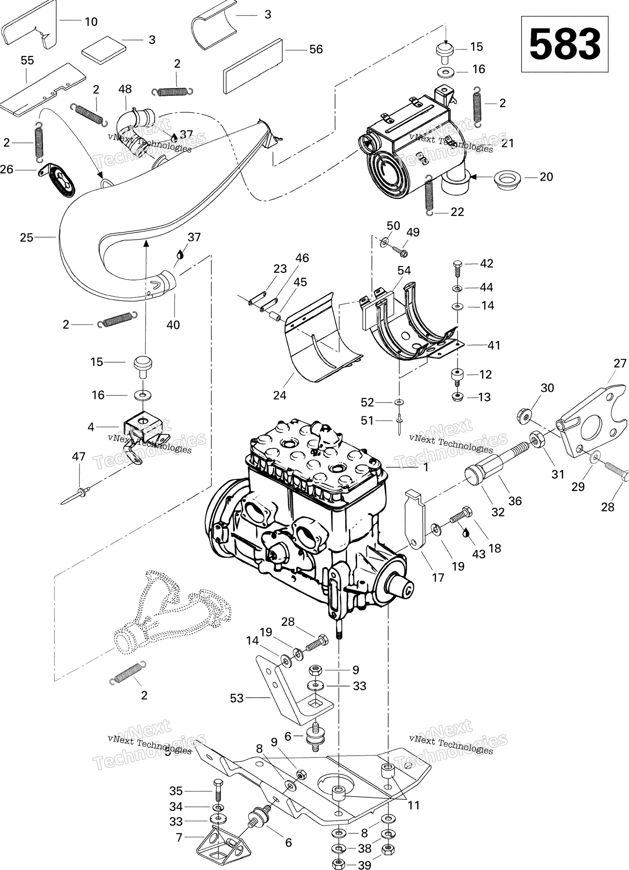Двигатель And Engine Support 583