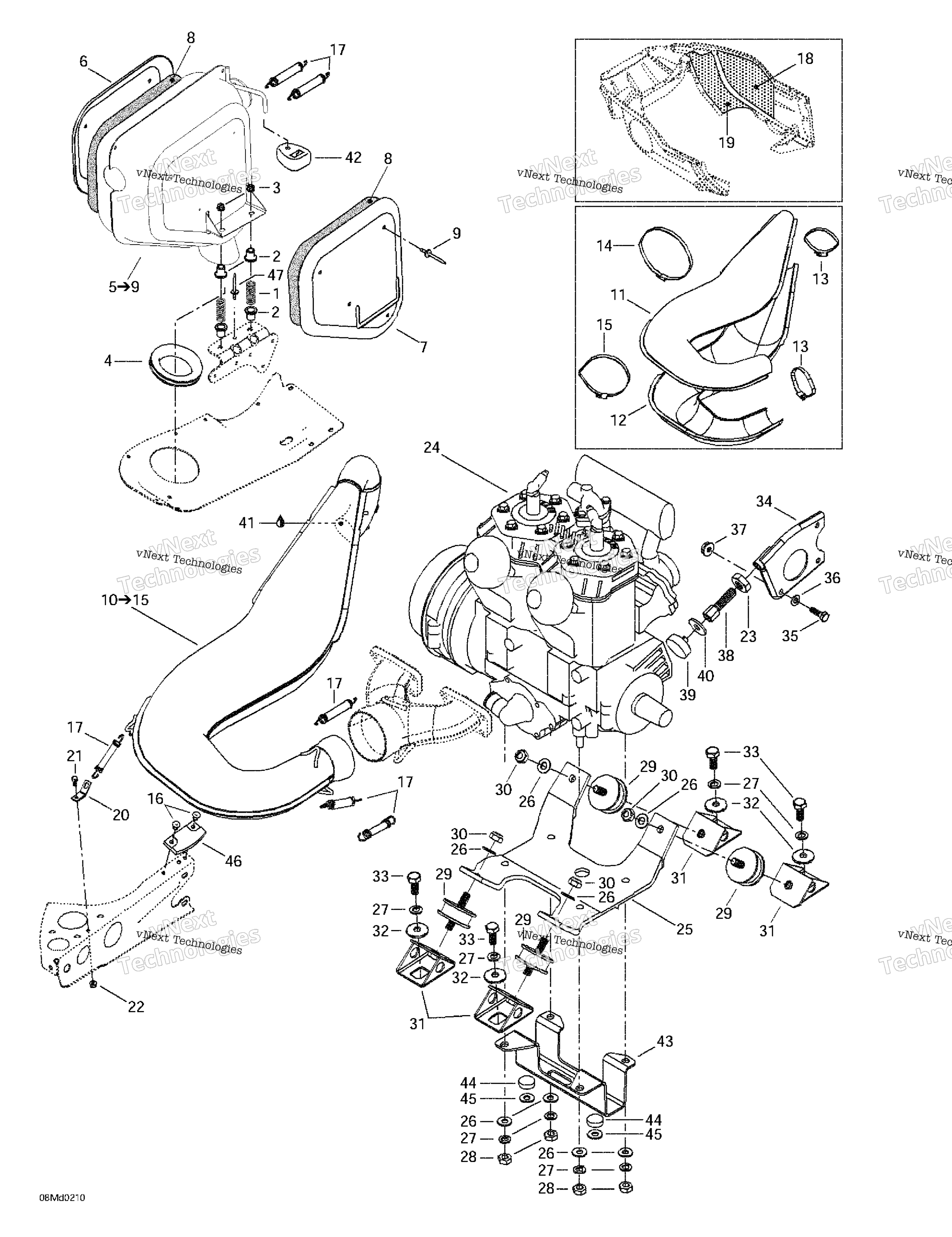 Двигатель Support And Muffler
