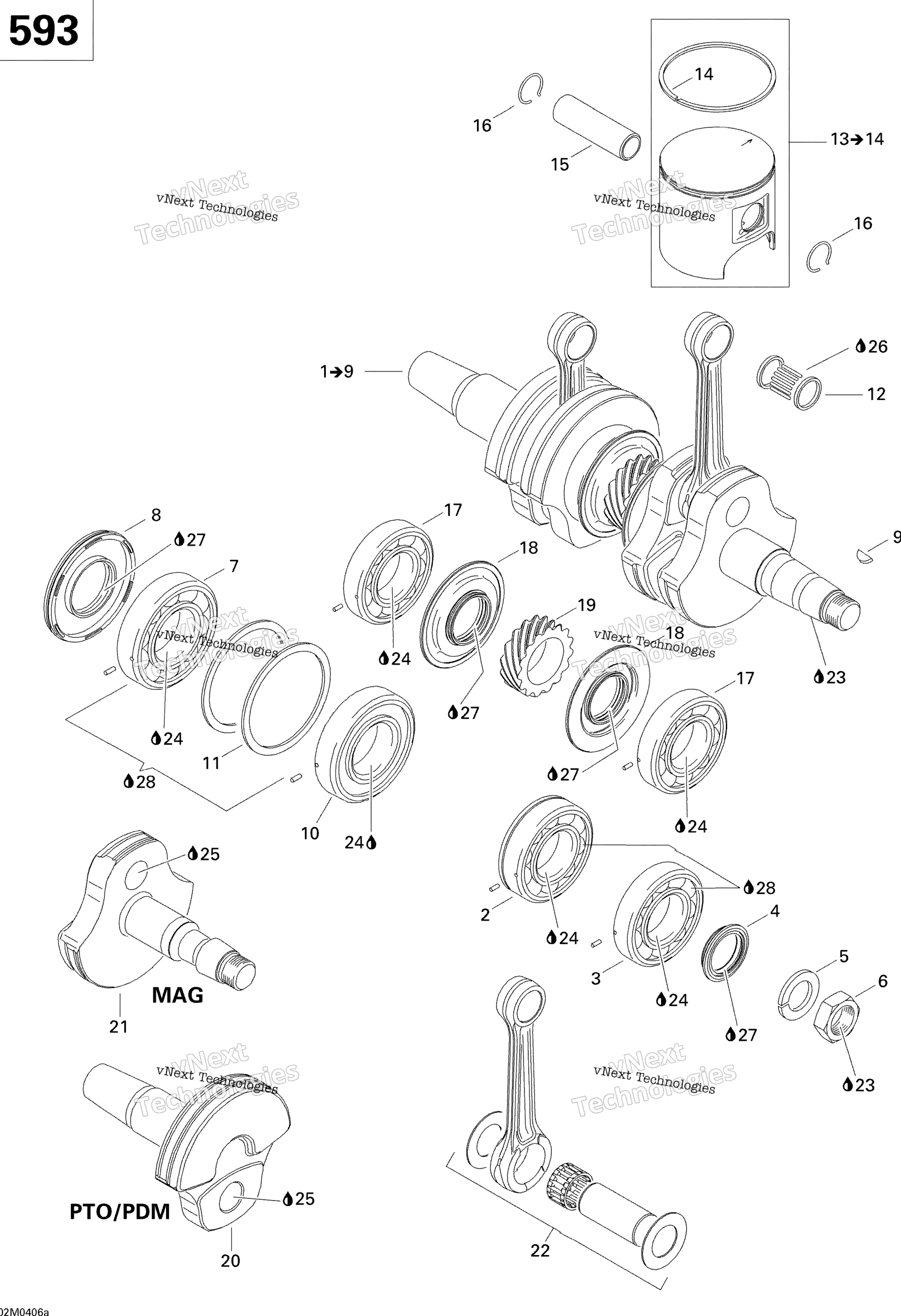 Коленчатый вал And Pistons (593)
