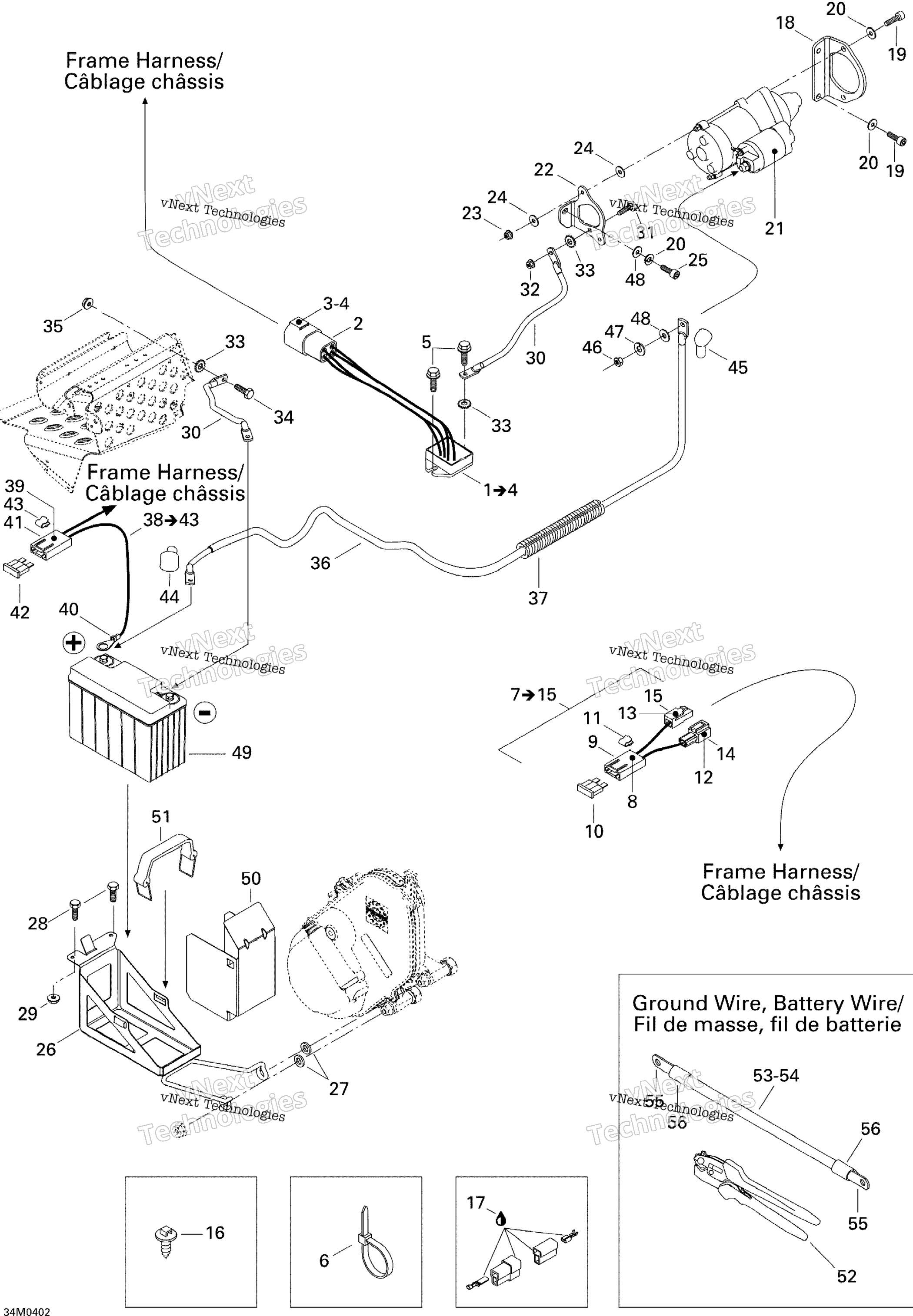 Battery, стартер (Legend 550F)