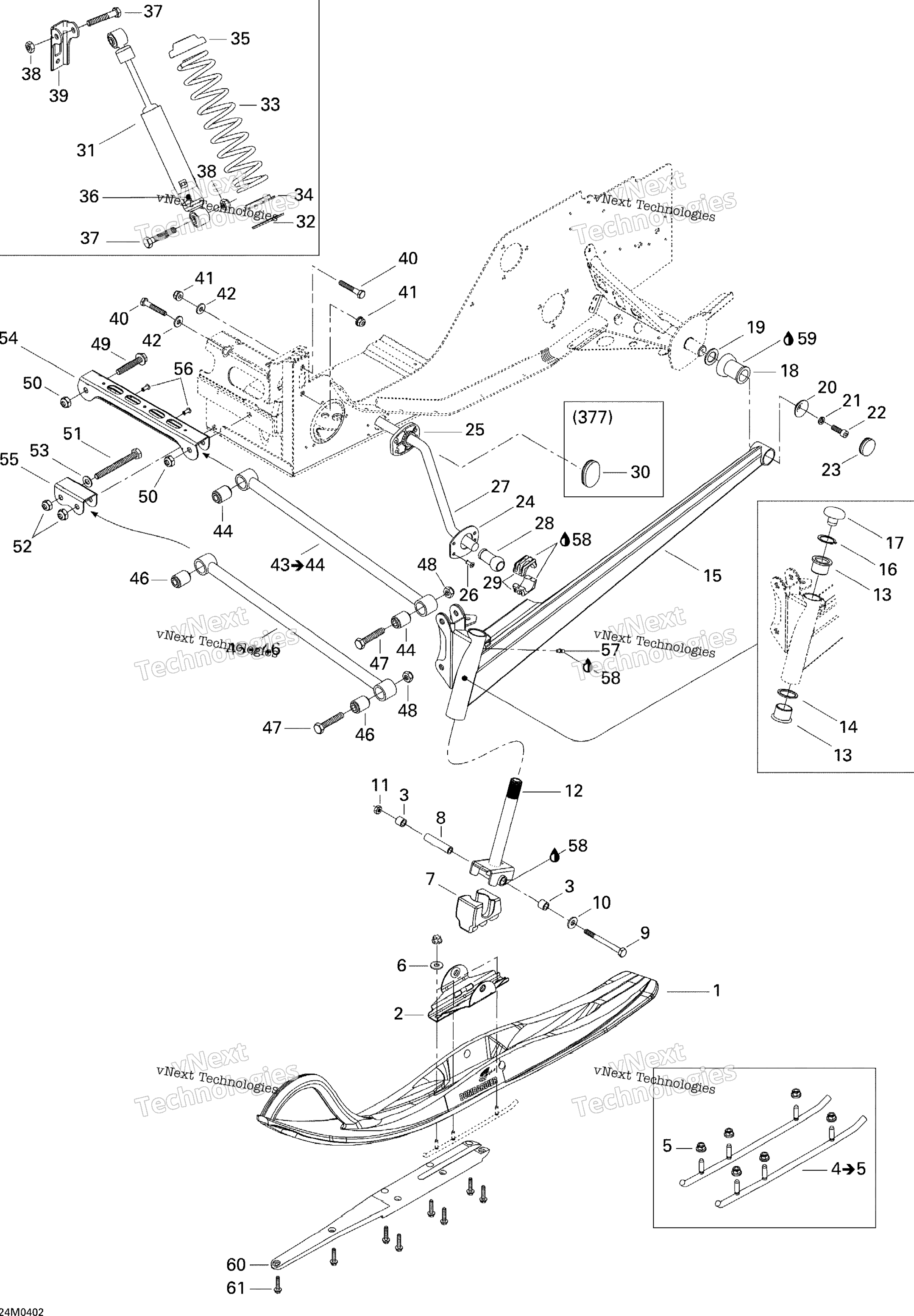 Передняя часть Suspension (Mx Z 380F)