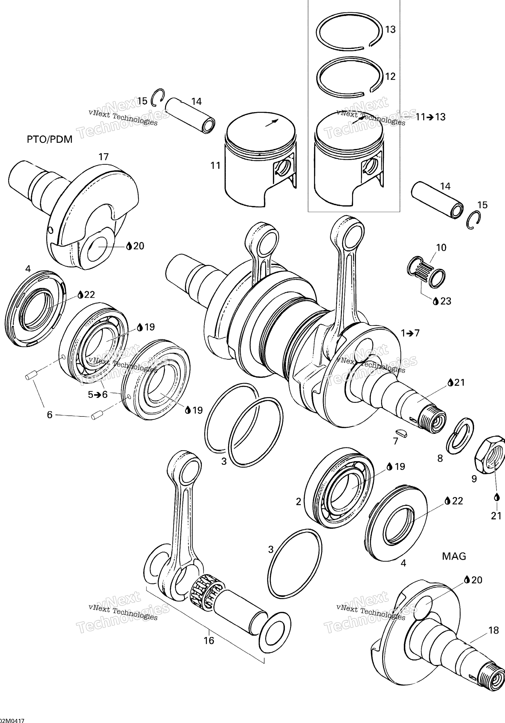 Коленчатый вал And Pistons