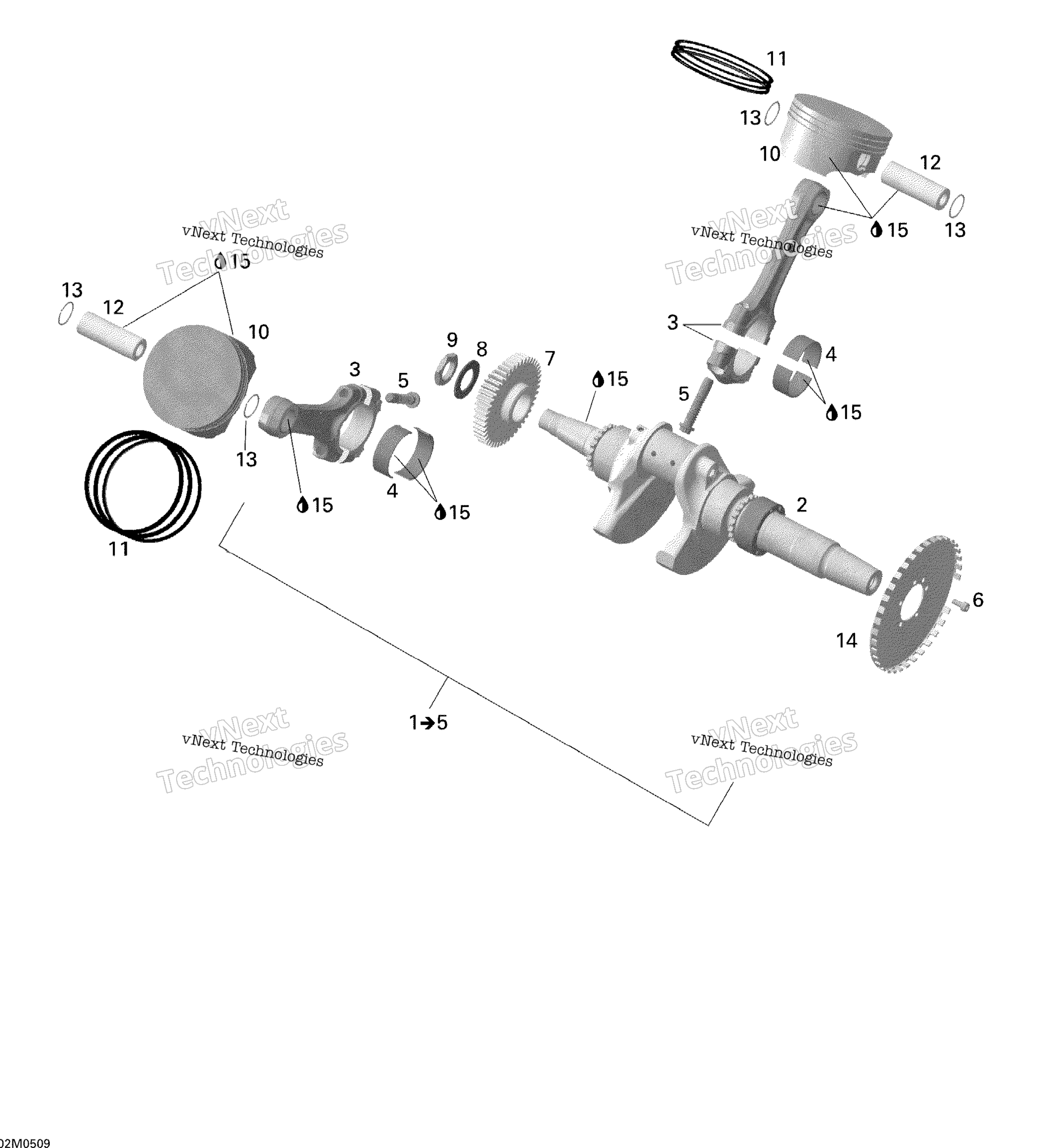 Коленчатый вал And Pistons
