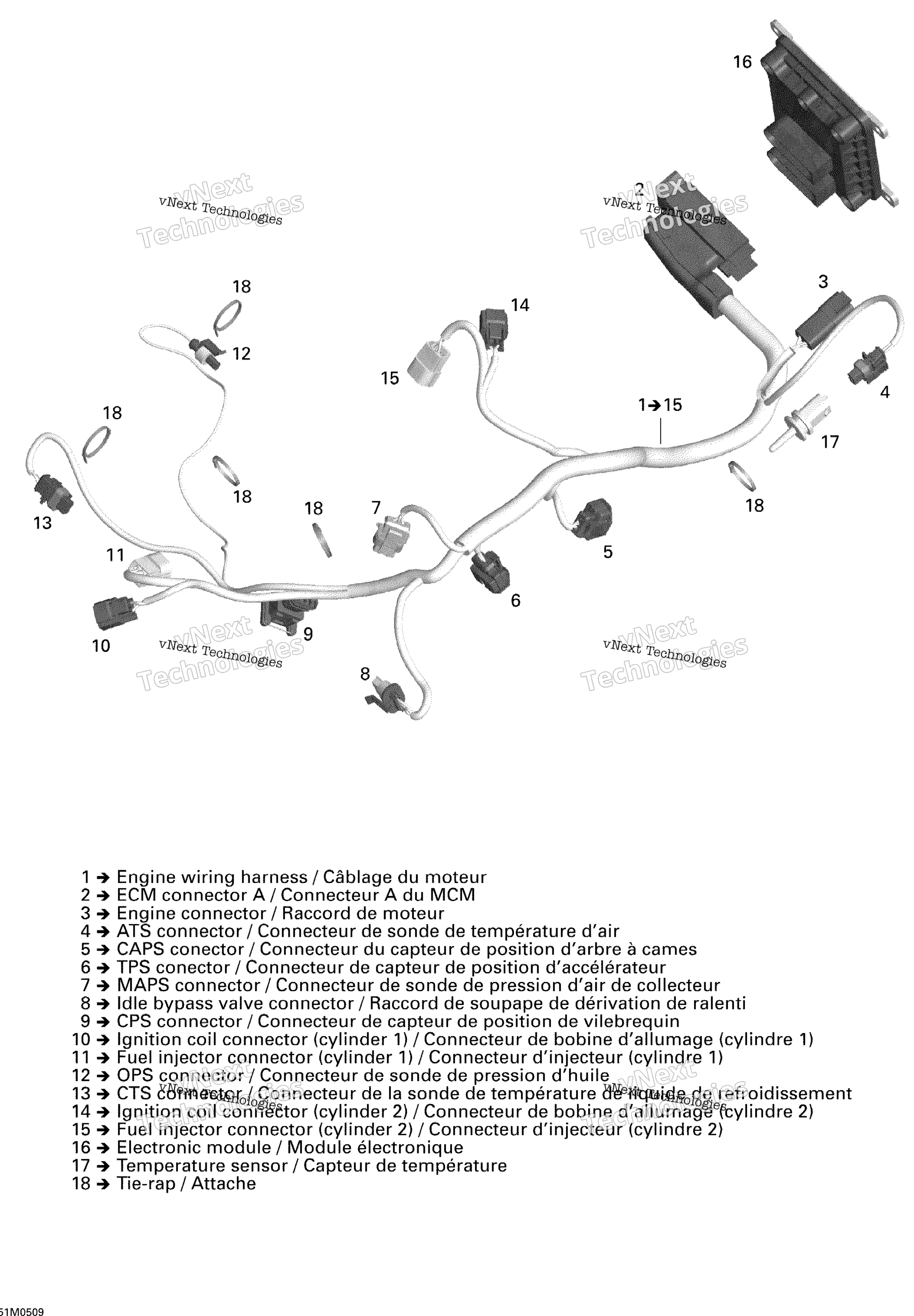 Двигатель Harness And Electronic Module