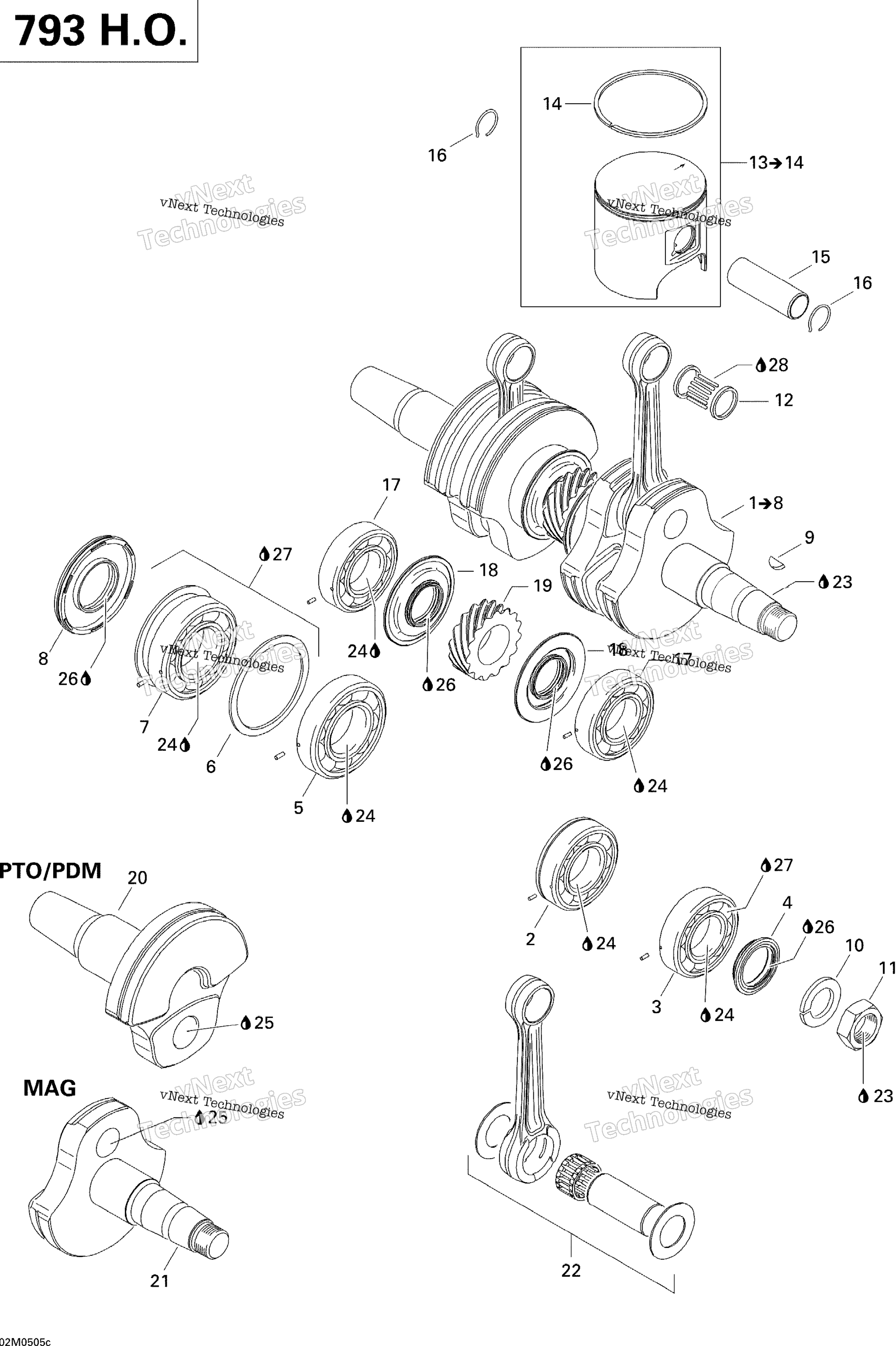 Коленчатый вал And Pistons 793Ho