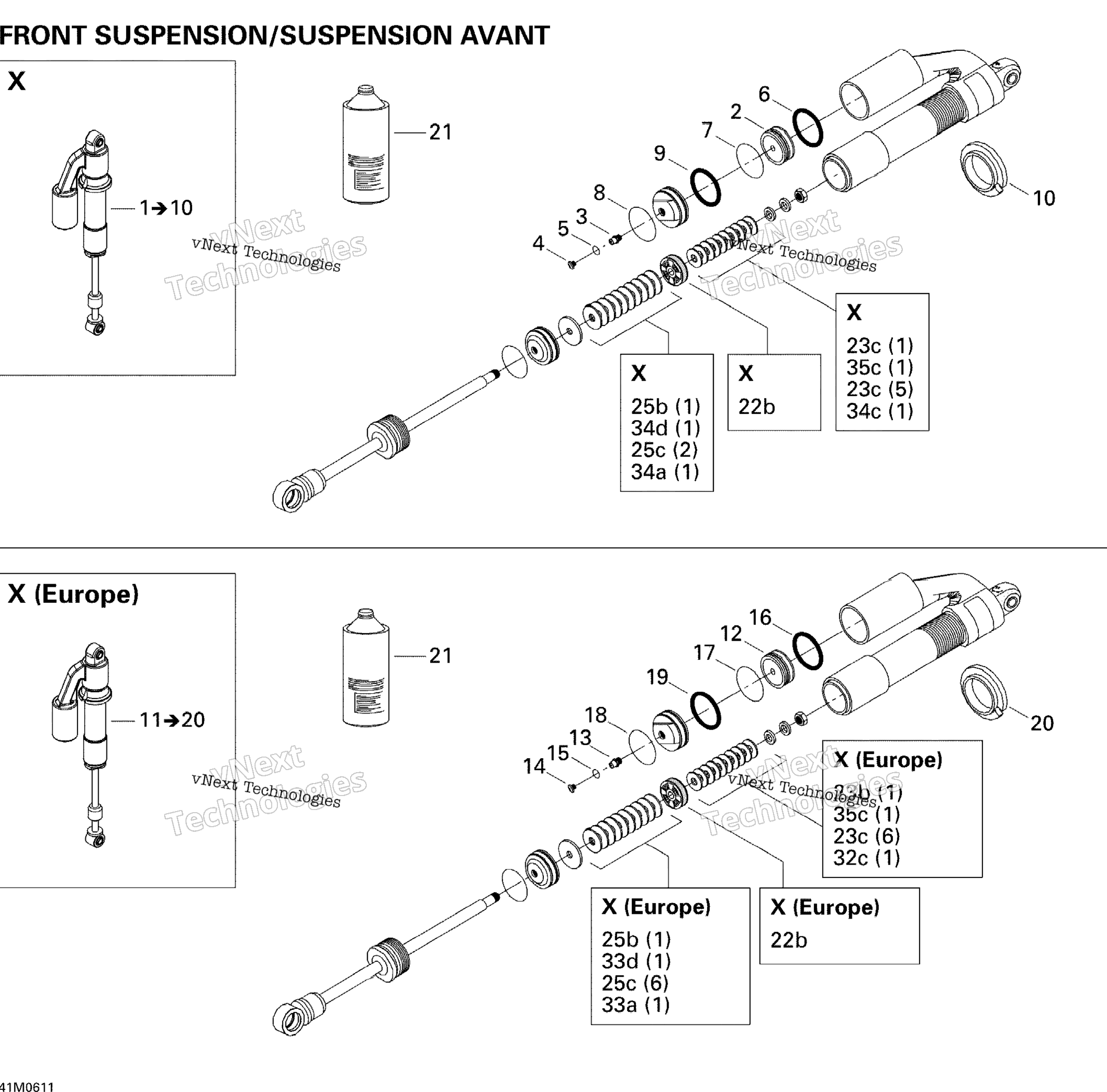 Take Apart Shock, передний