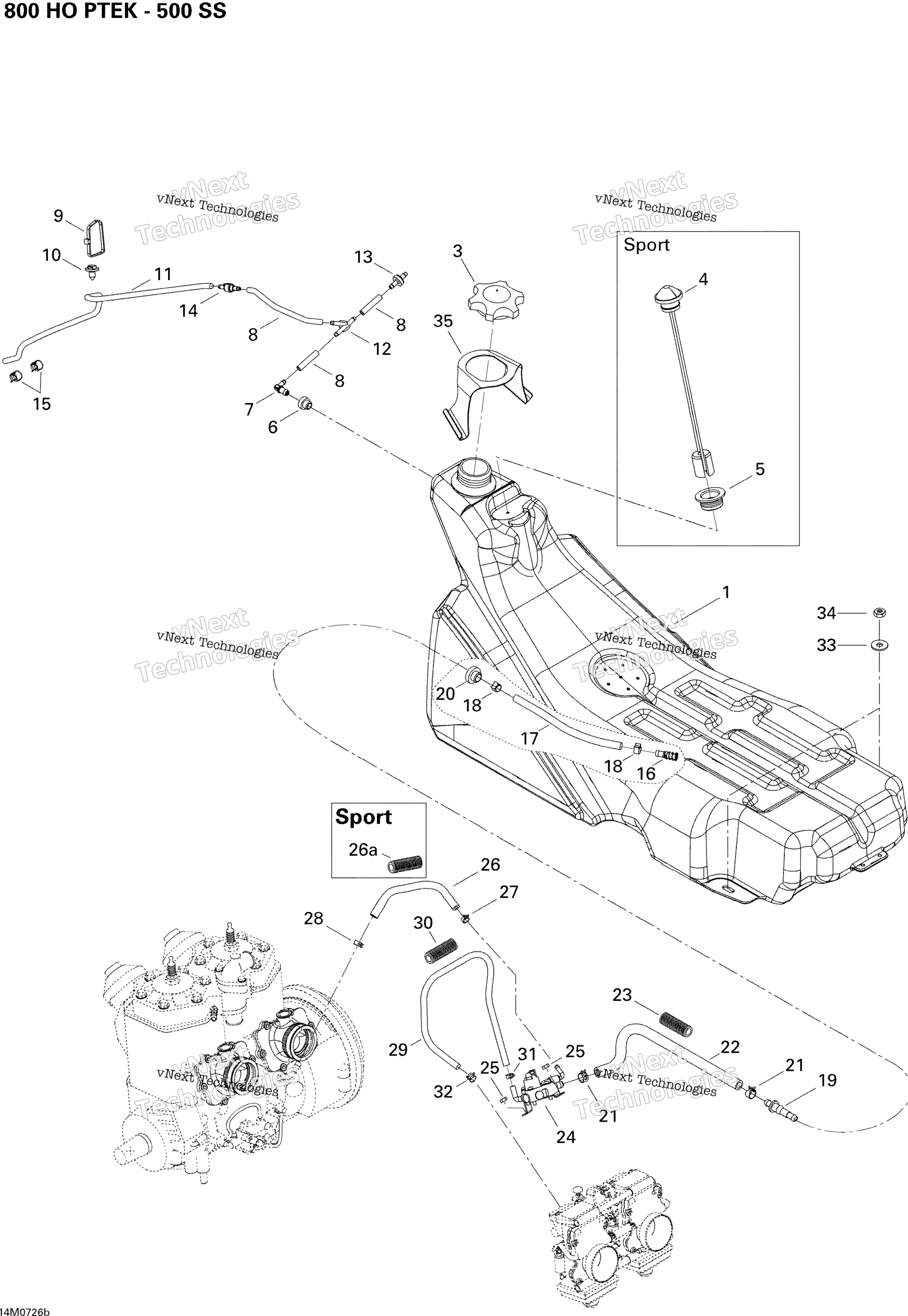 Топливная система System 500 Sport