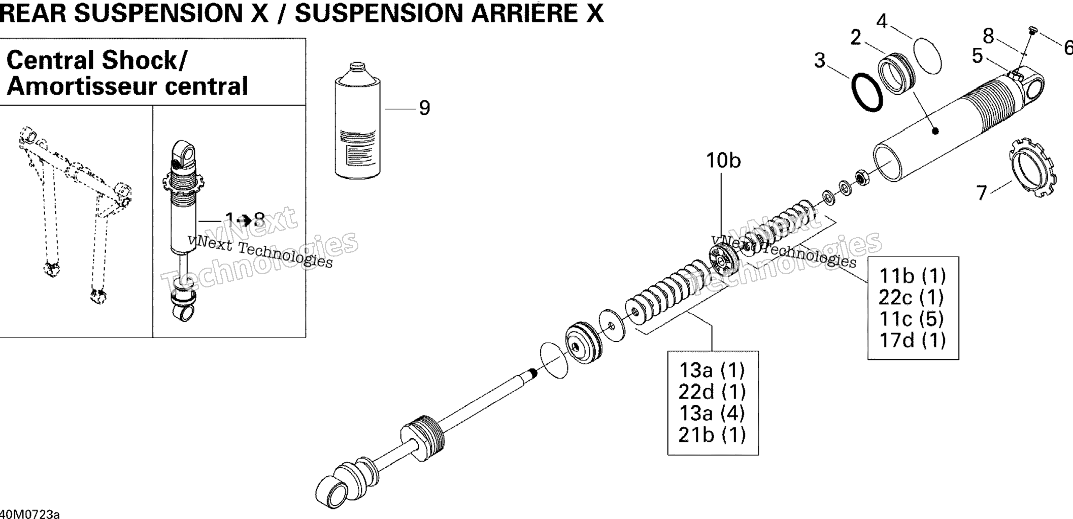 Take Apart Shock, задний X