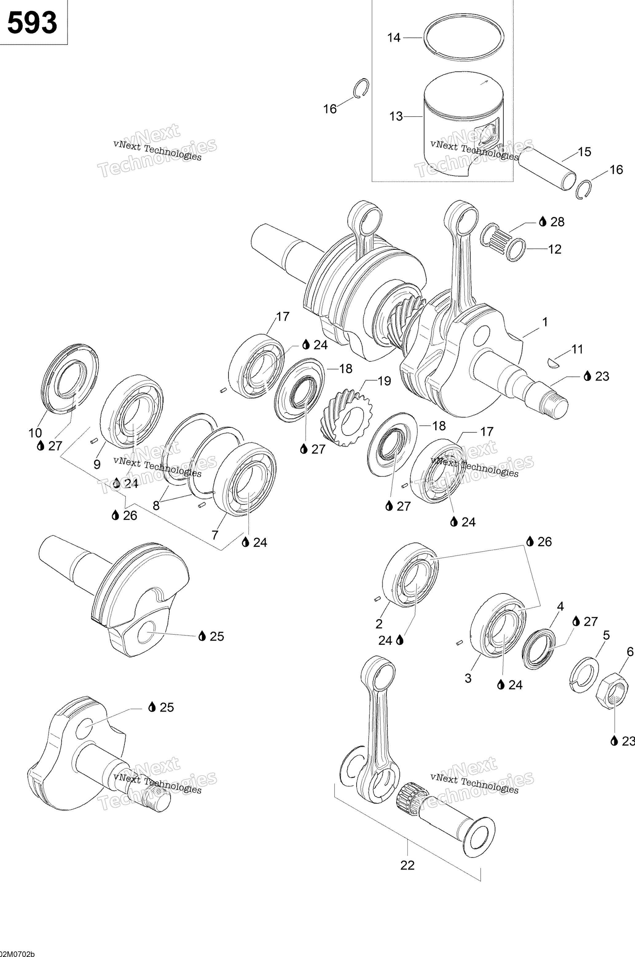 Коленчатый вал And Pistons 600