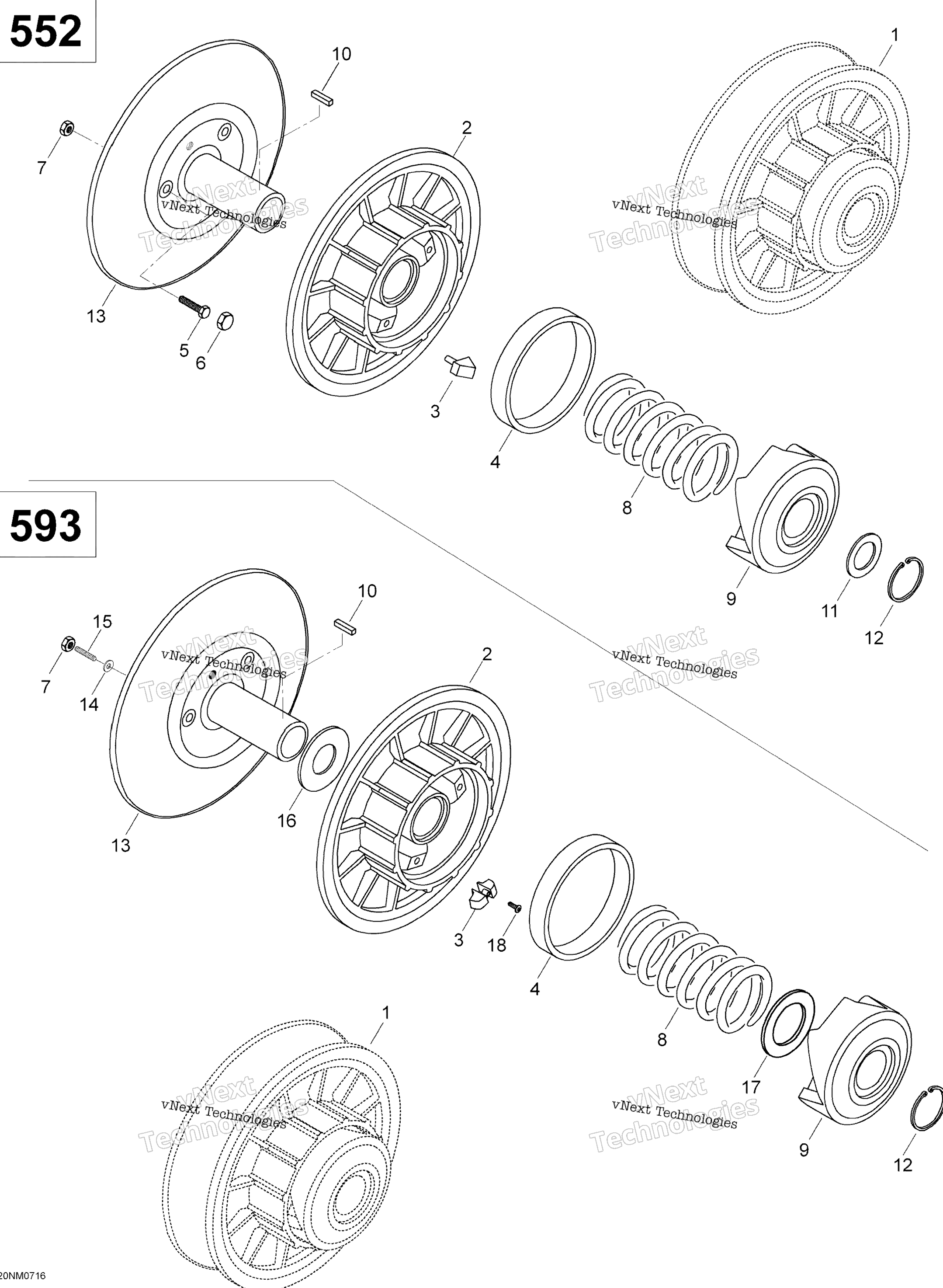 Ведомый Pulley Wt 600