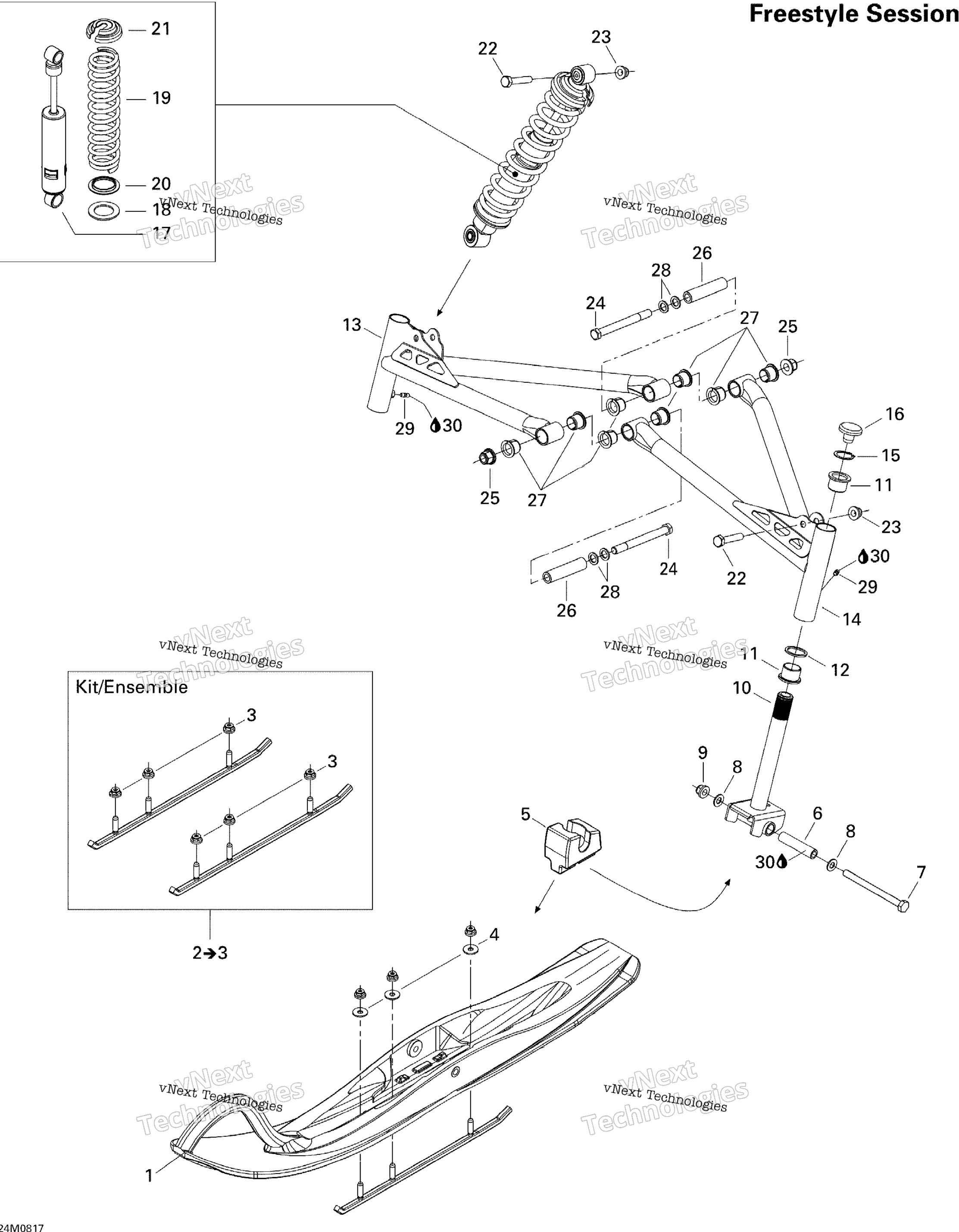 Передняя часть Suspension And Ski