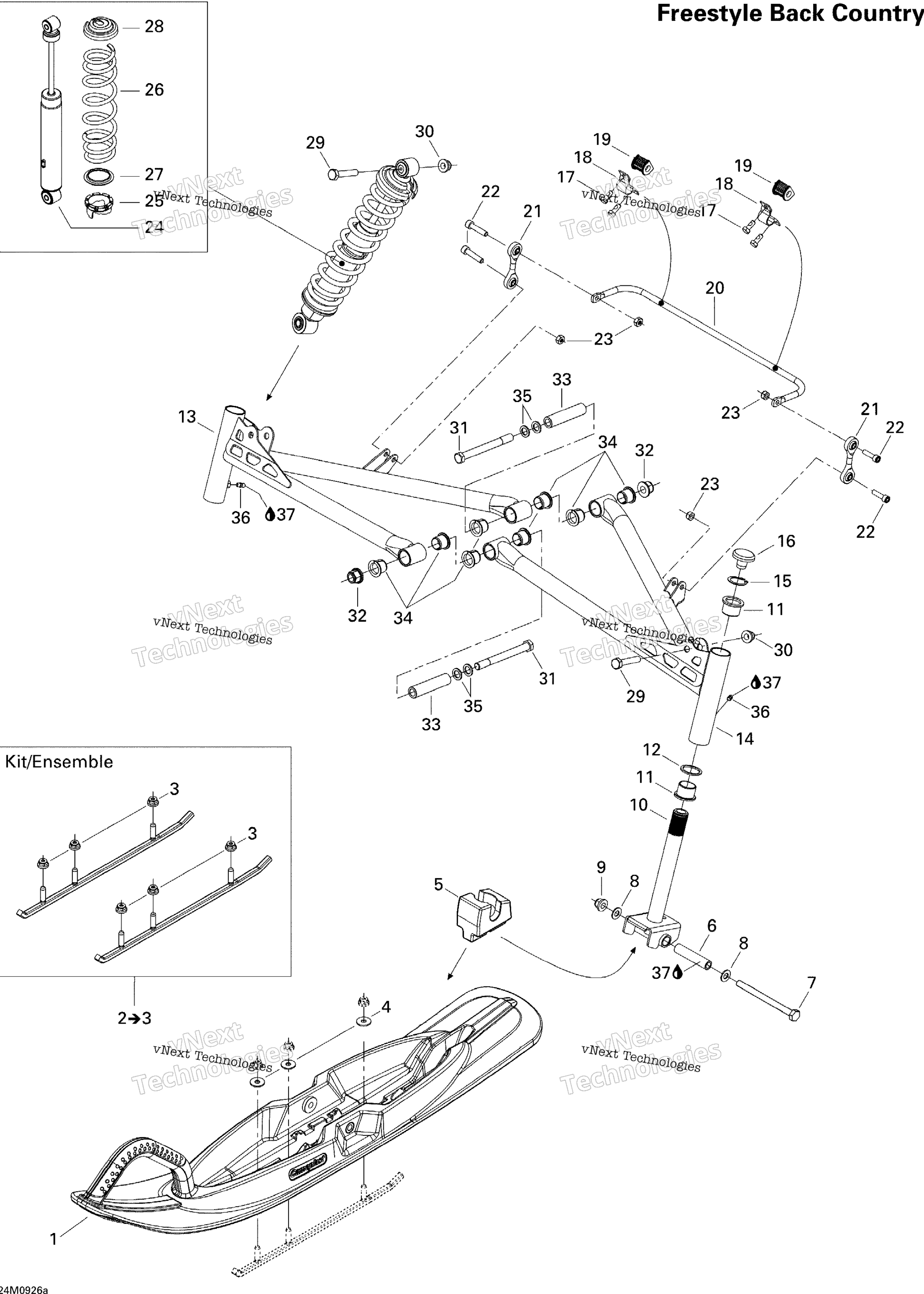 Передняя часть Suspension And Ski Cu
