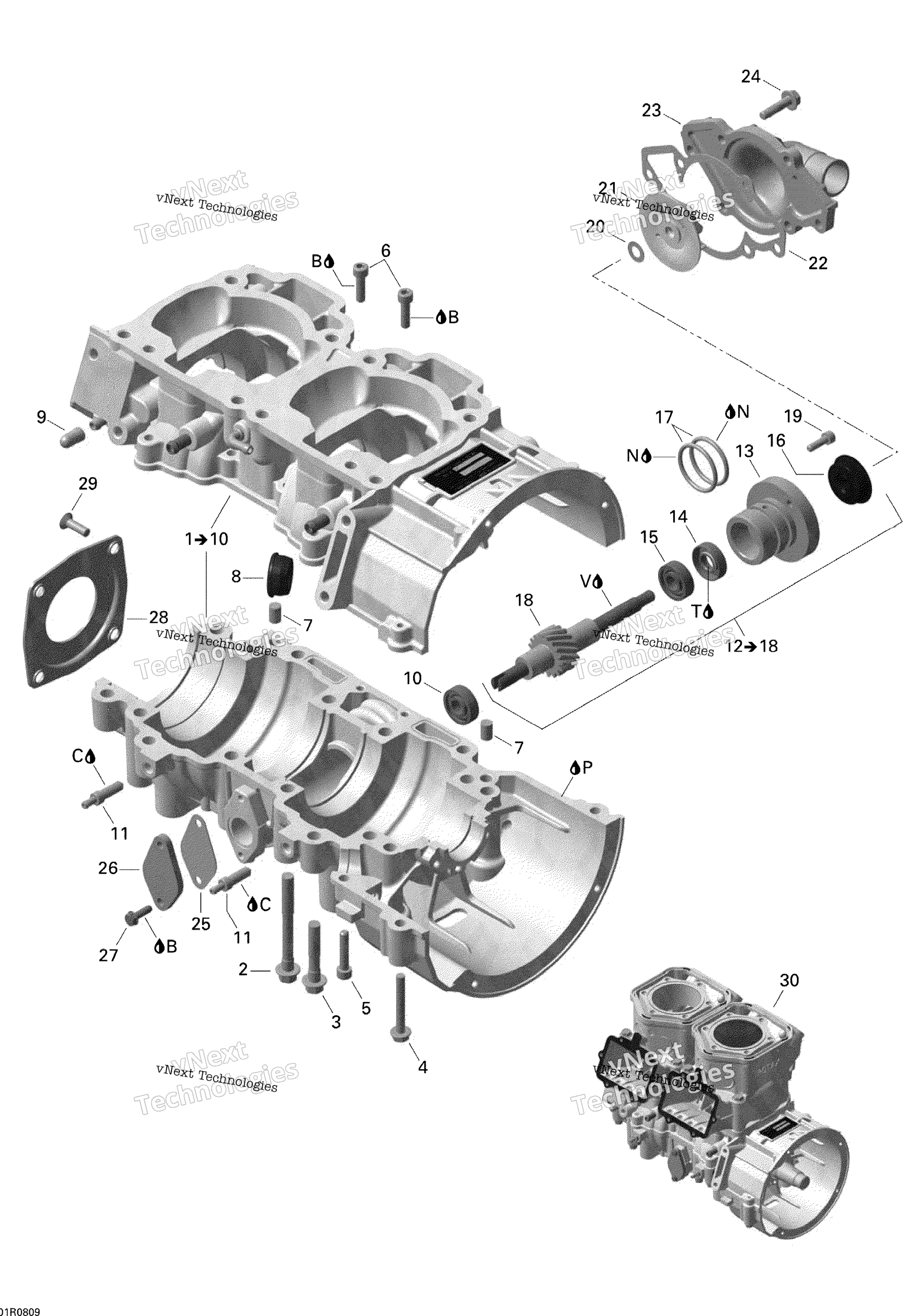 Картер And Water Pump