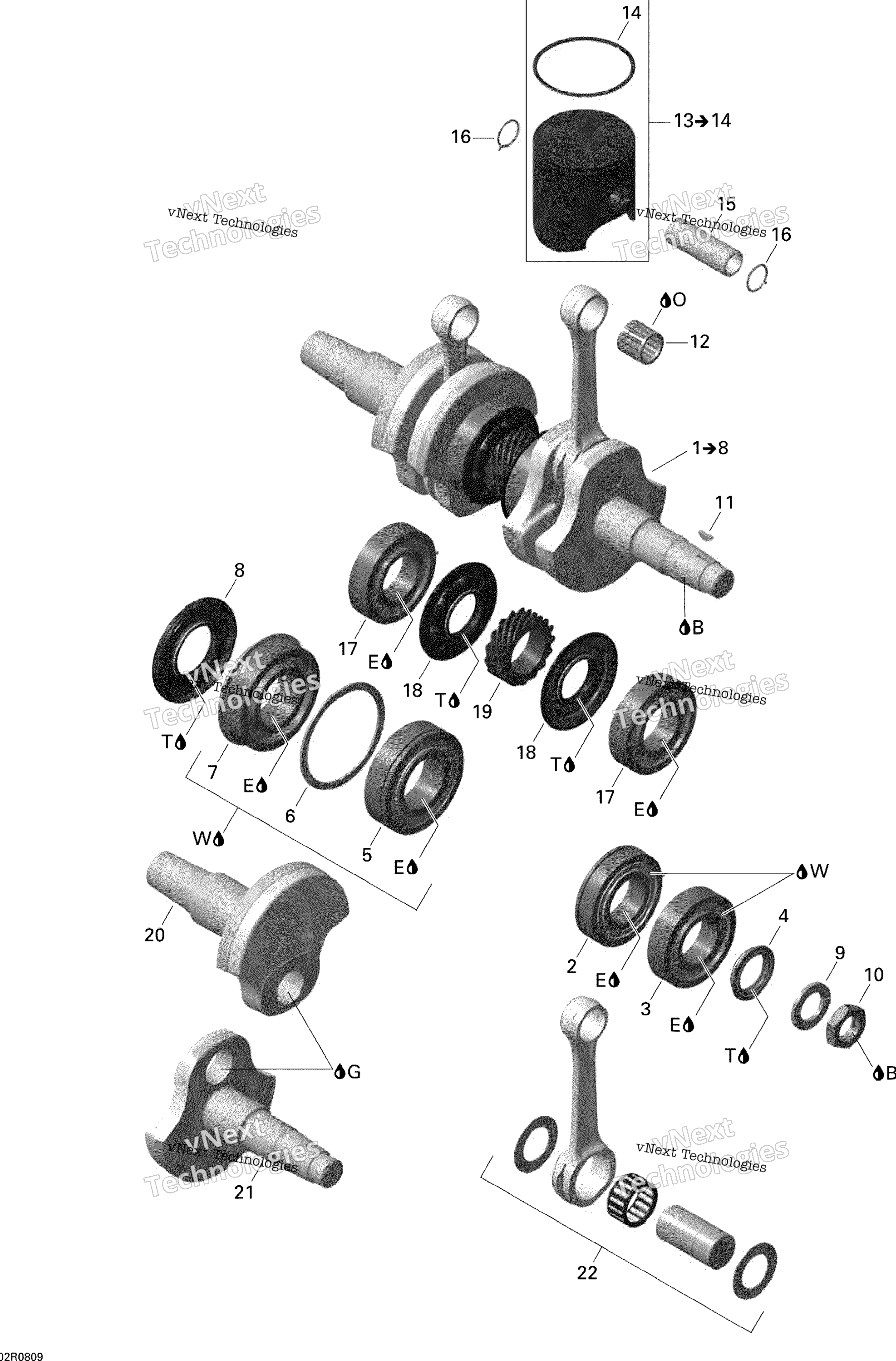 Коленчатый вал And Pistons