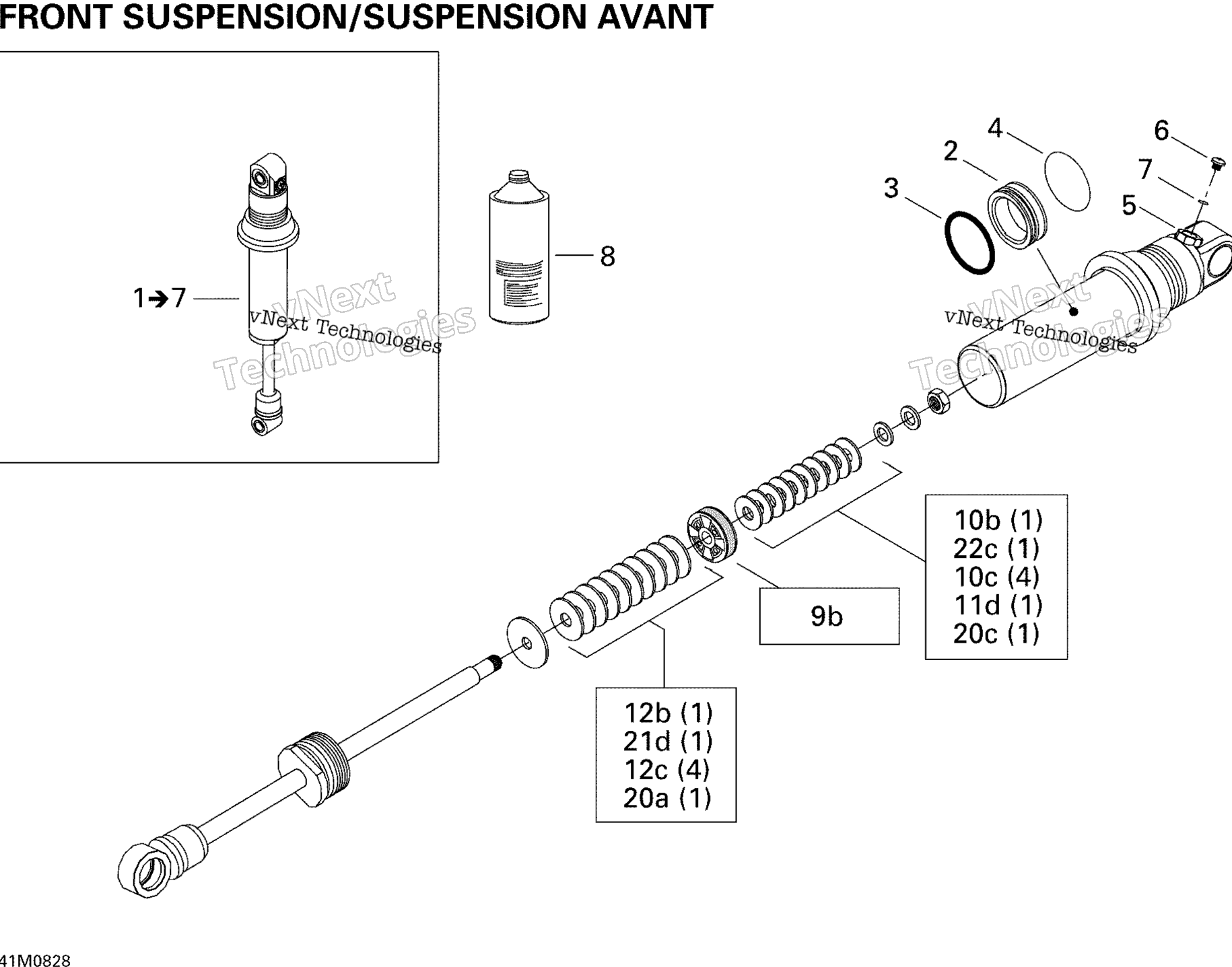 Take Apart Shock, передний