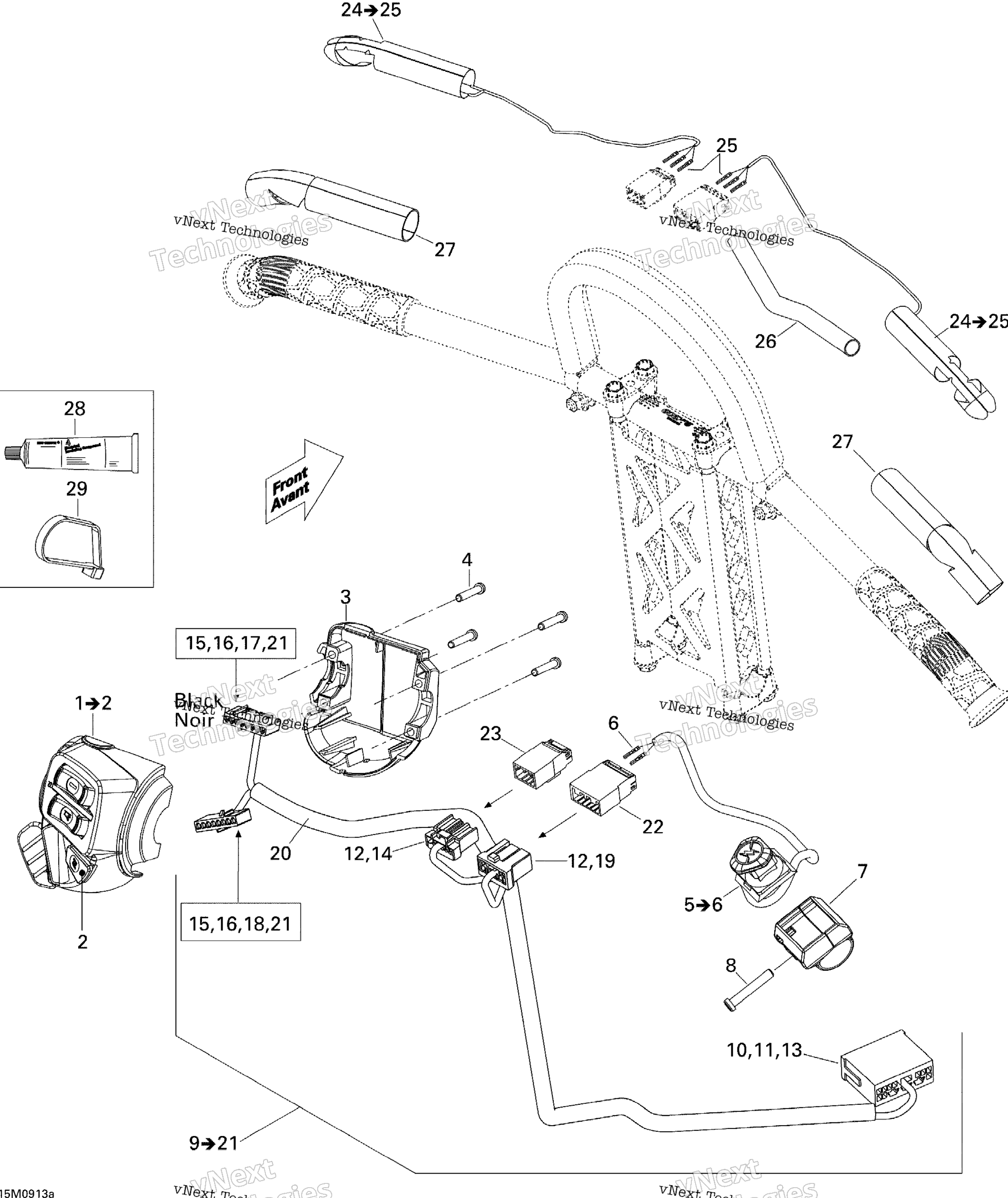 Рулевое управление Wiring Harness 500Ss, 800R