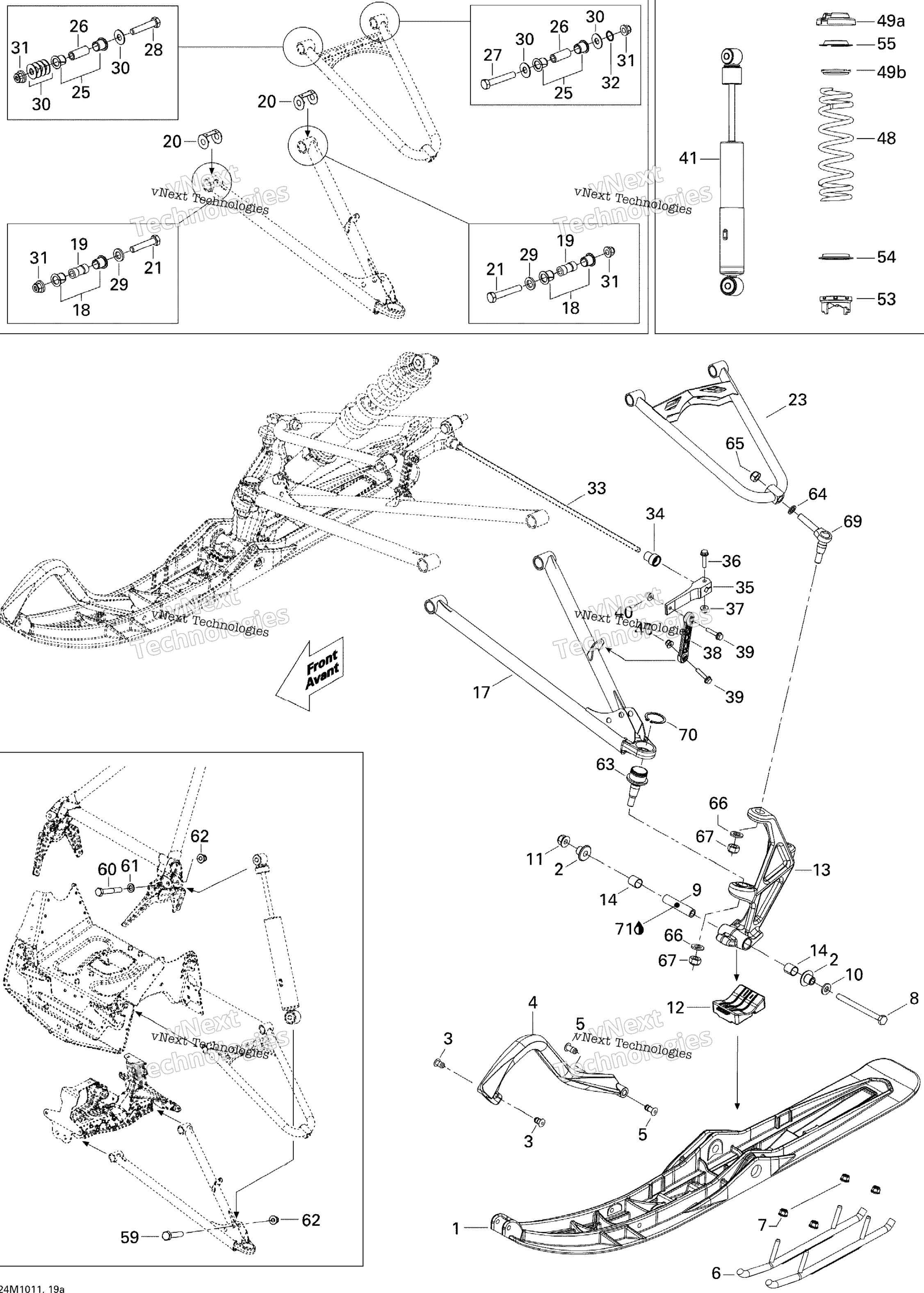 Передняя часть Suspension And Ski Le 600Ho Etec, North America