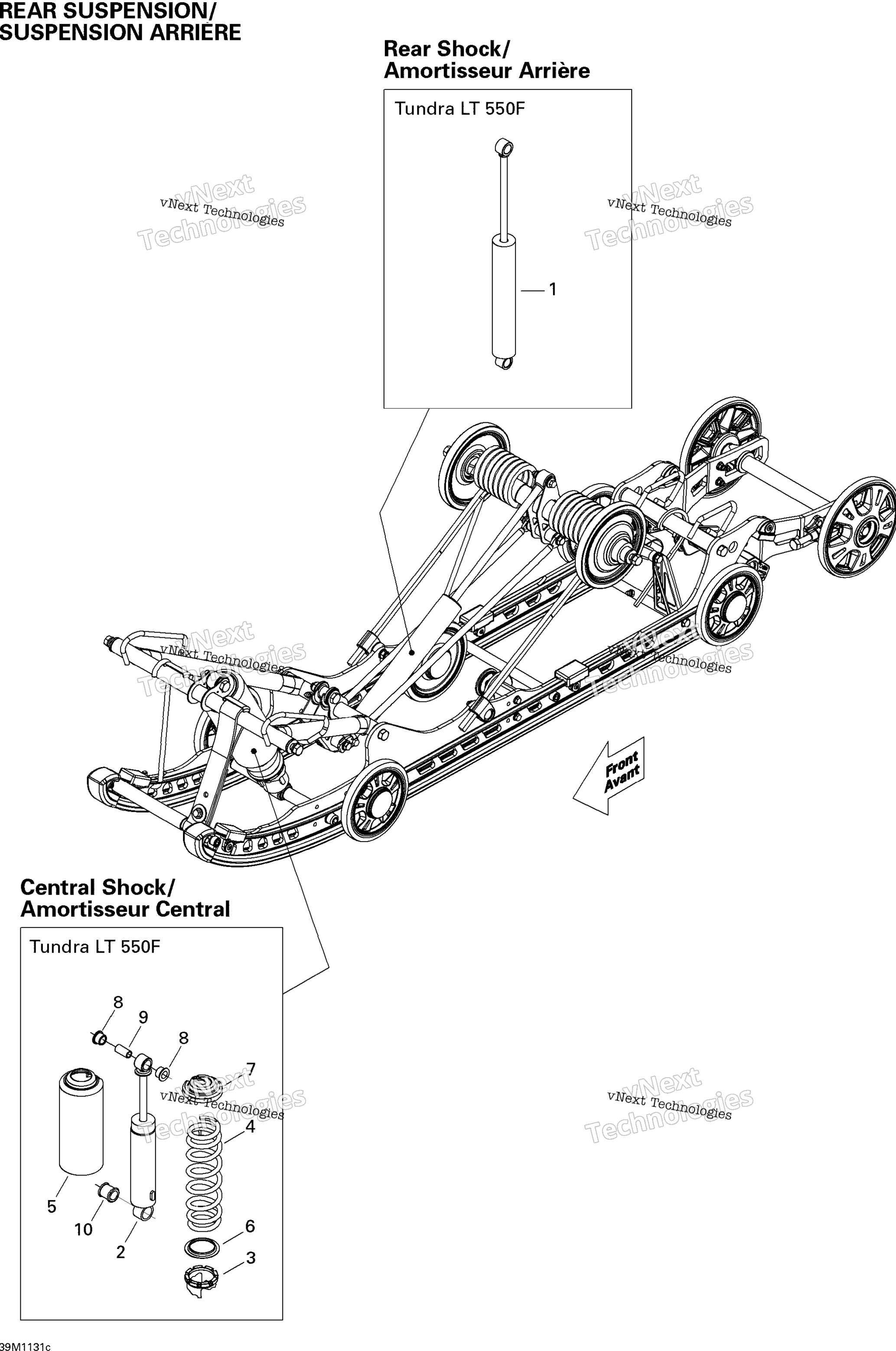 Задняя подвеска Shocks Lt 154" 550F