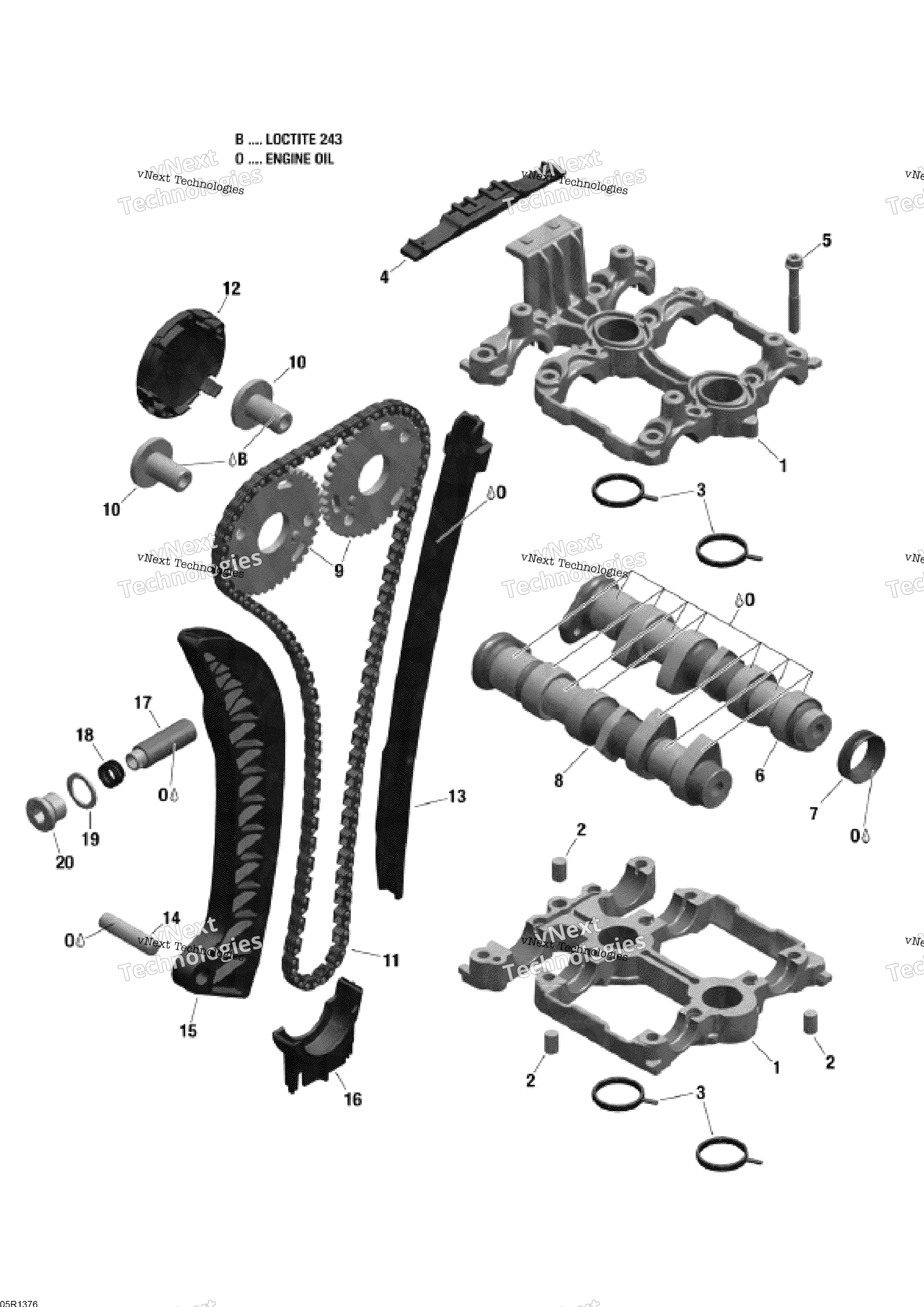 Camshafts и Timing цепь