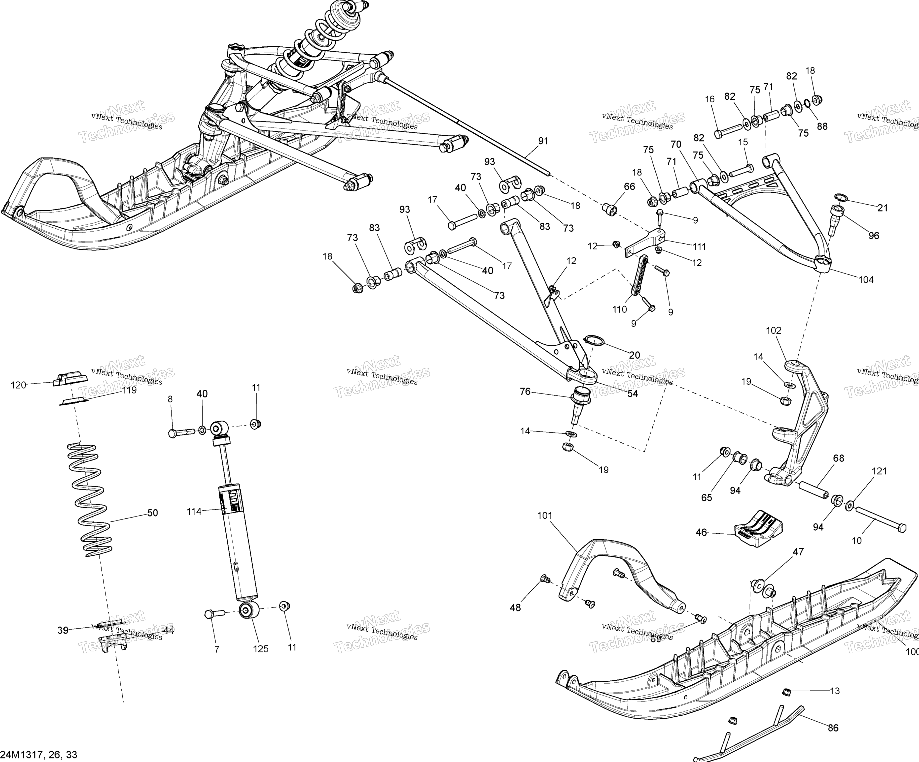 Передняя часть Suspension And Ski 600 (146)