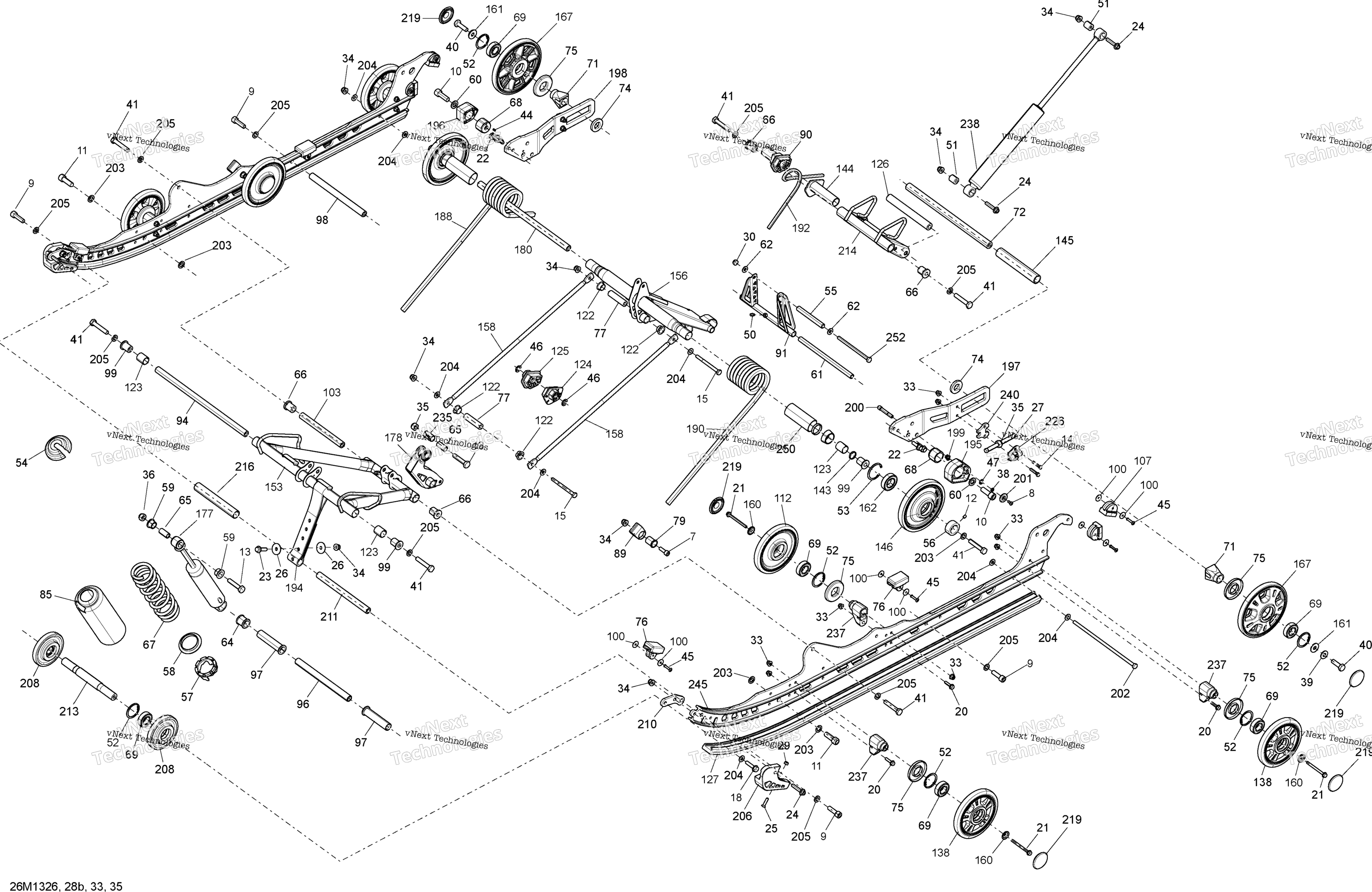 Задняя часть Suspension Lt 154