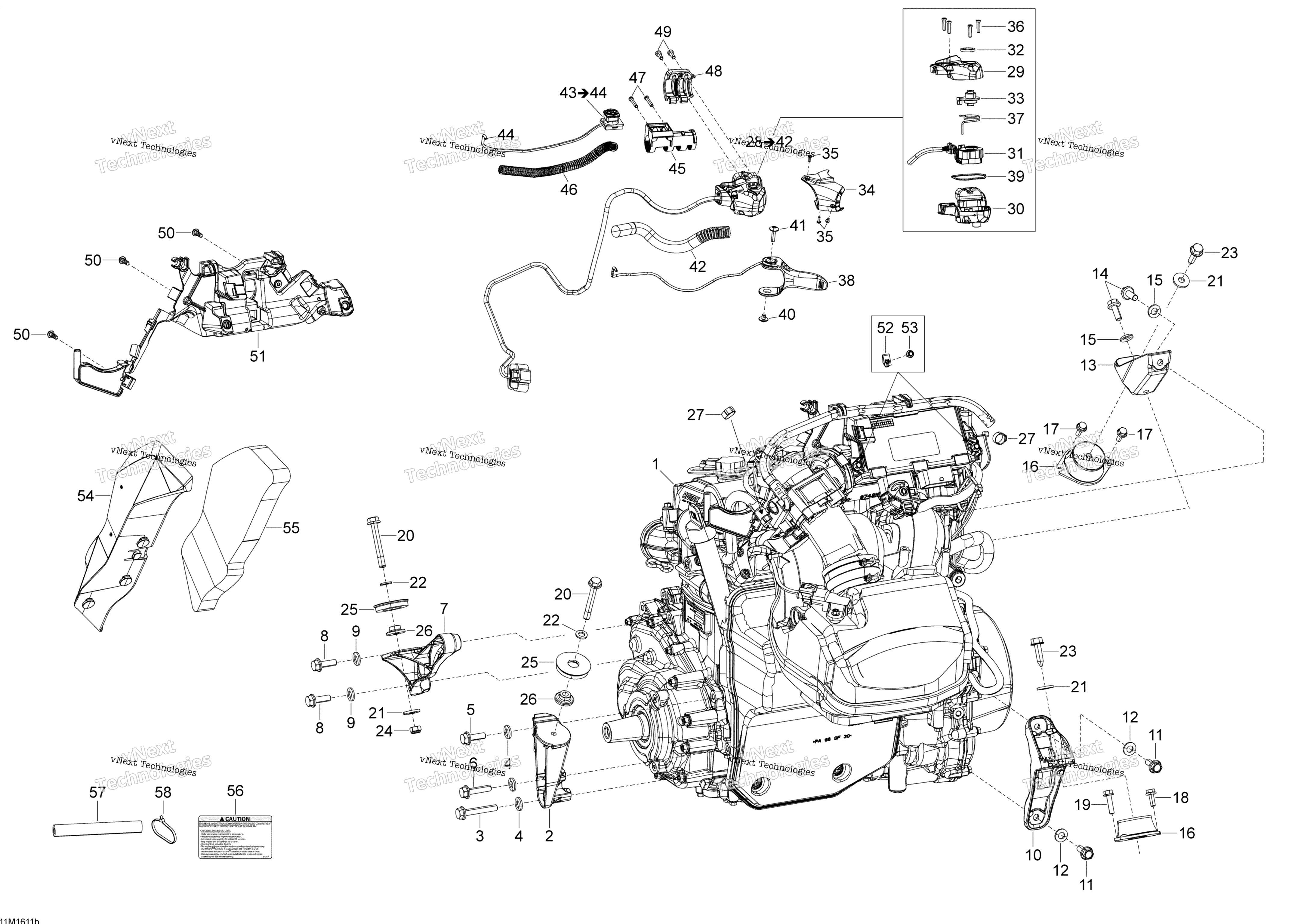 Двигатель And Engine Support - 1200 4-Tec