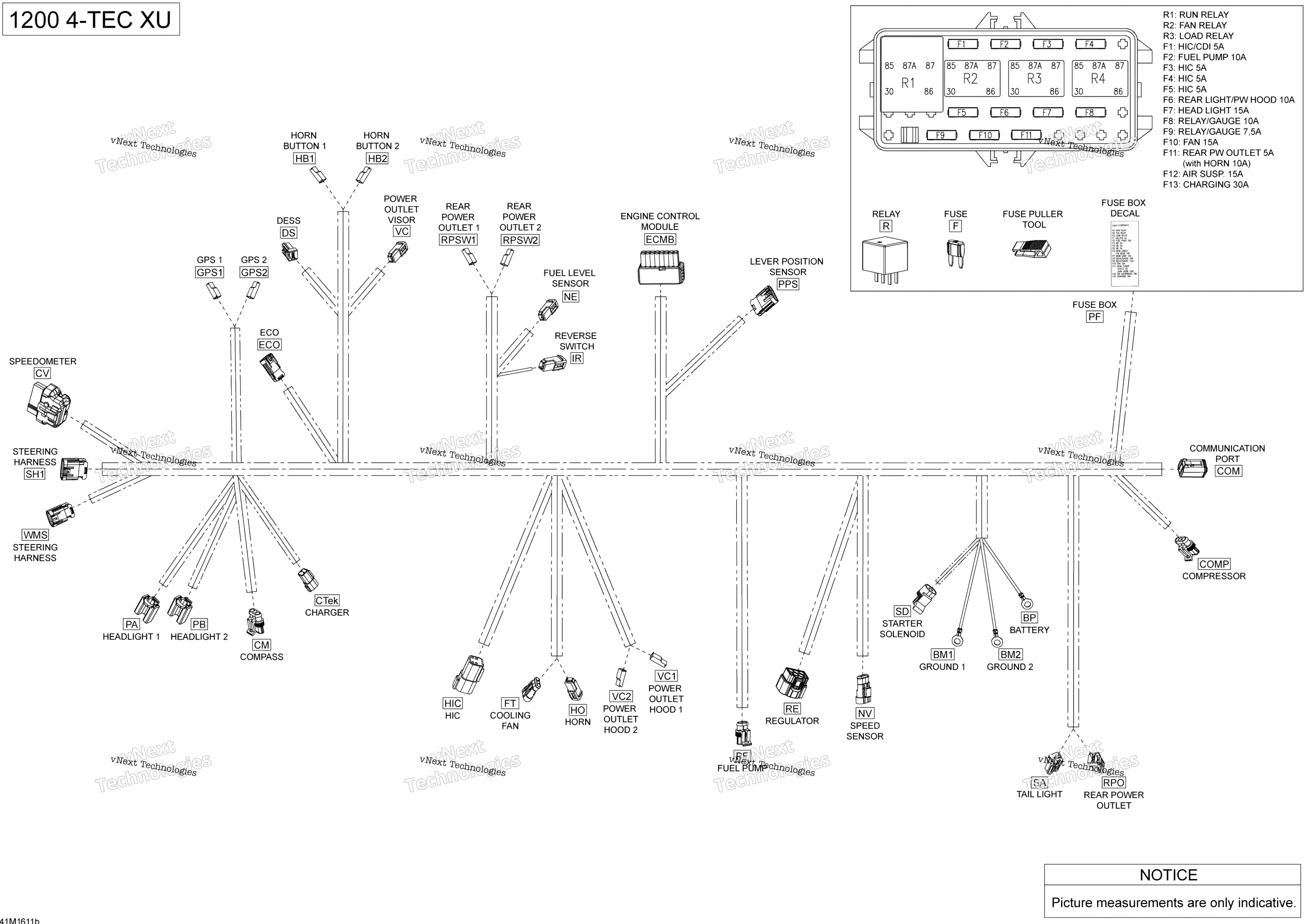 Электрооборудование Harness - 1200 4-Tec