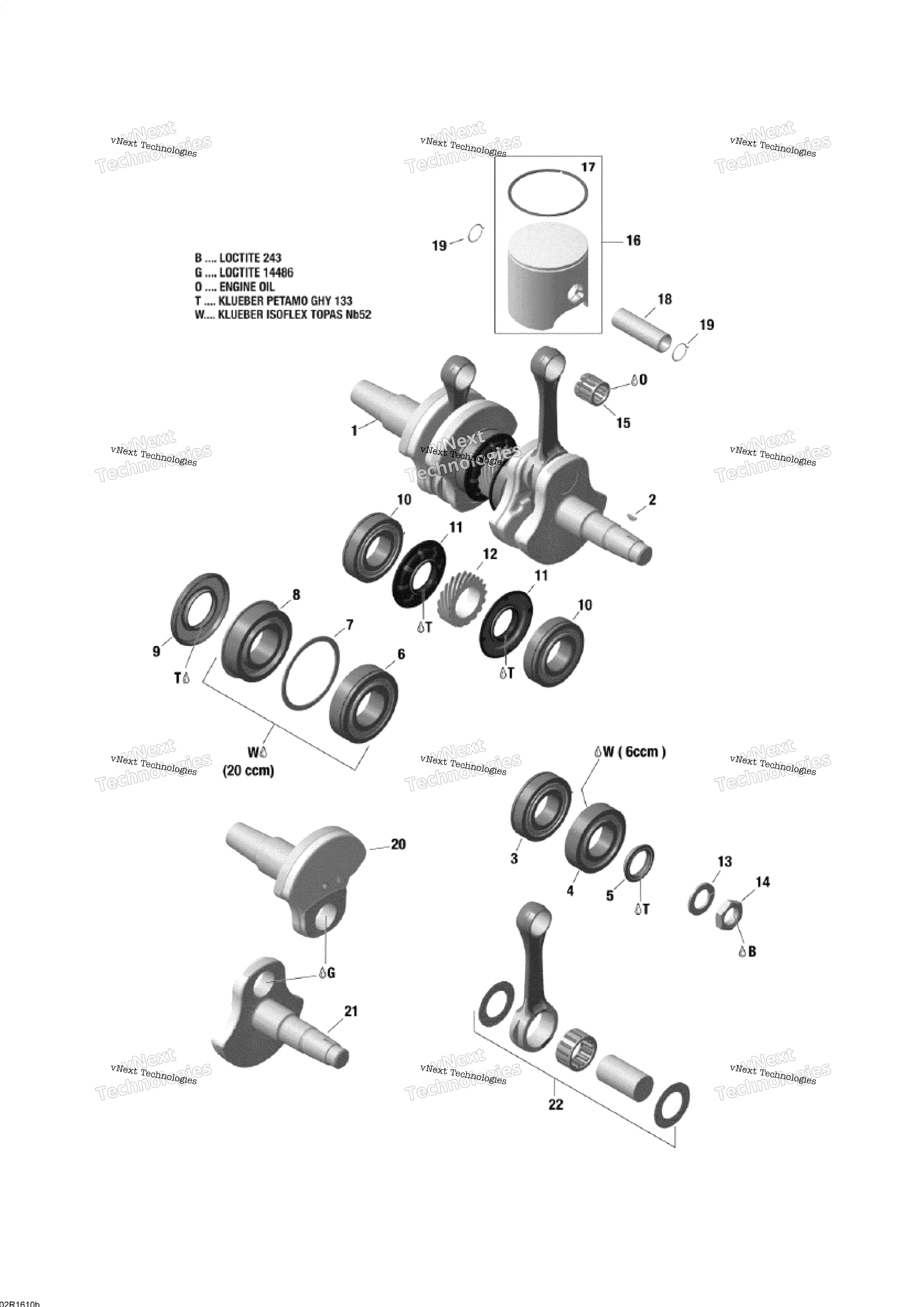 Коленчатый вал And Piston - 800 E-Tec