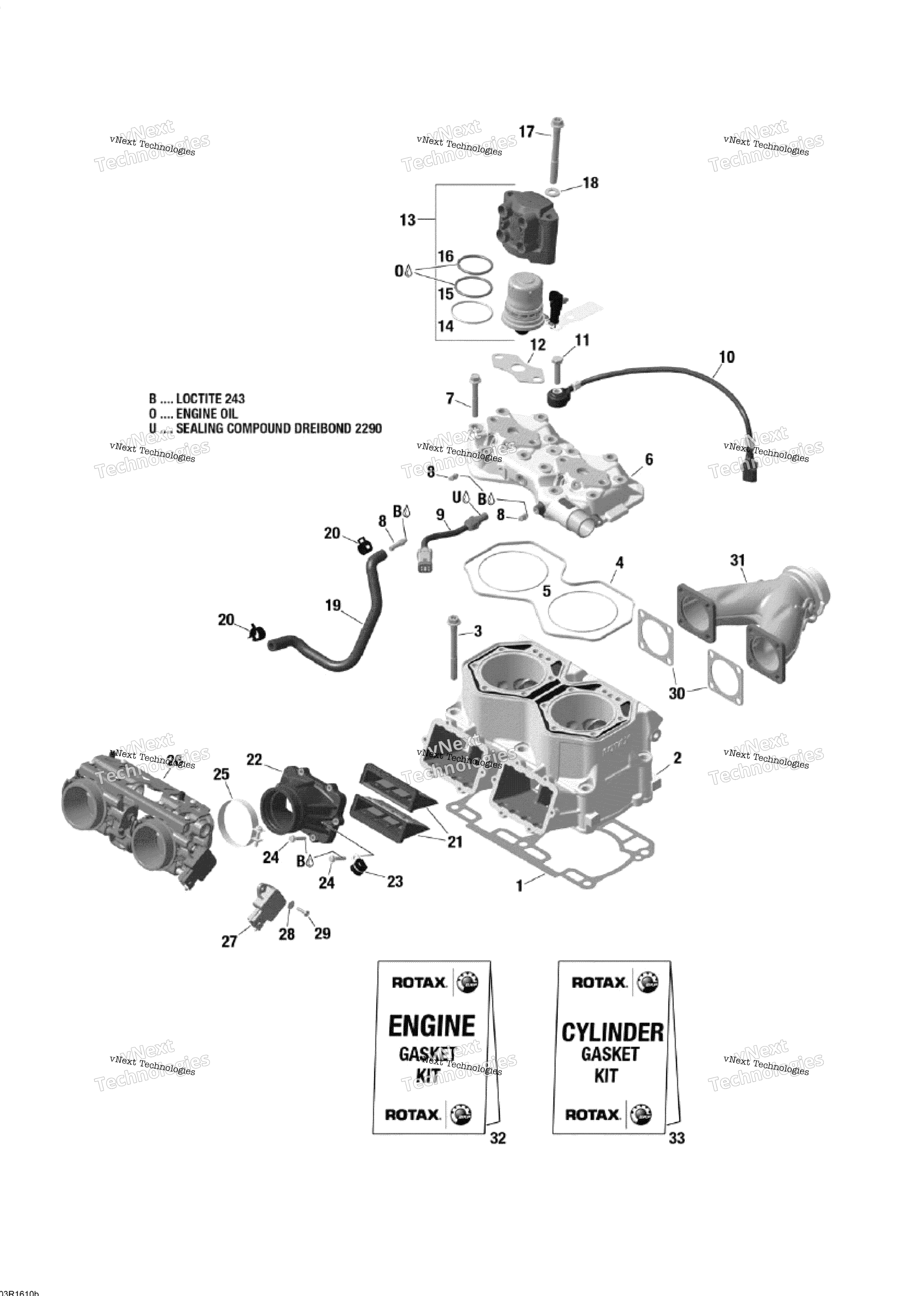 Цилиндр And Cylinder Head - 800 E-Tec