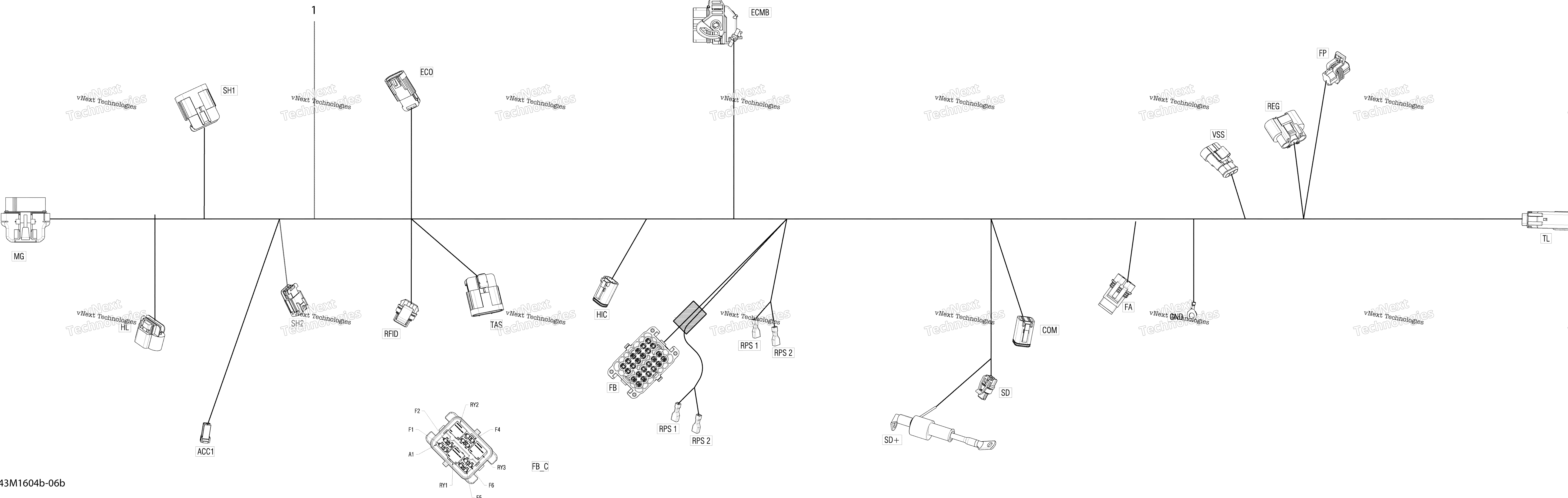 Электрооборудование Harness - 1200 4-Tec