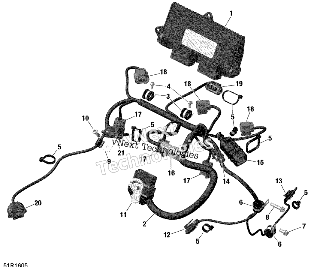 Двигатель Harness And Electronic Module - 1200Itc 4-Tec