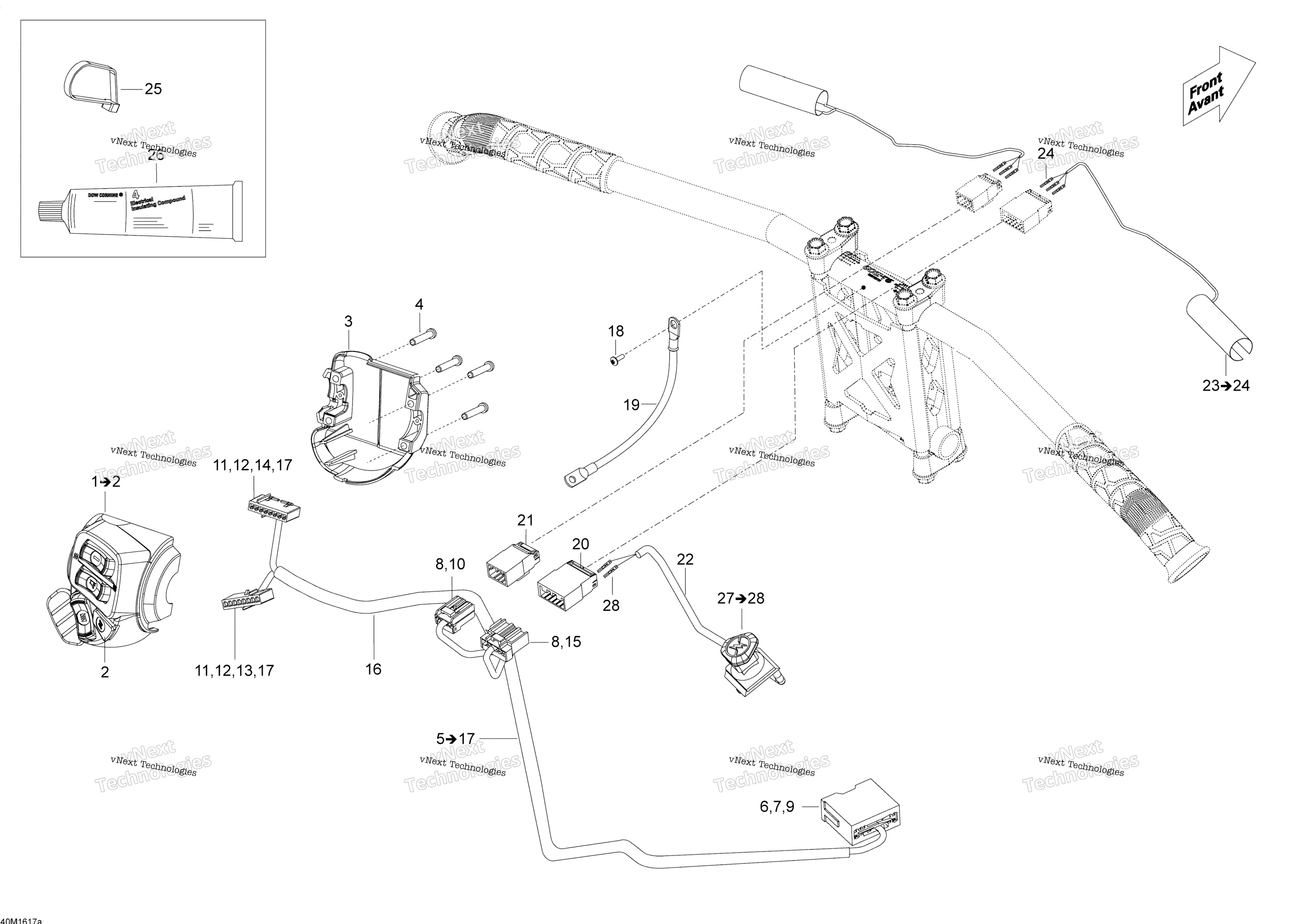 Рулевое управление Wiring Harness - 550F