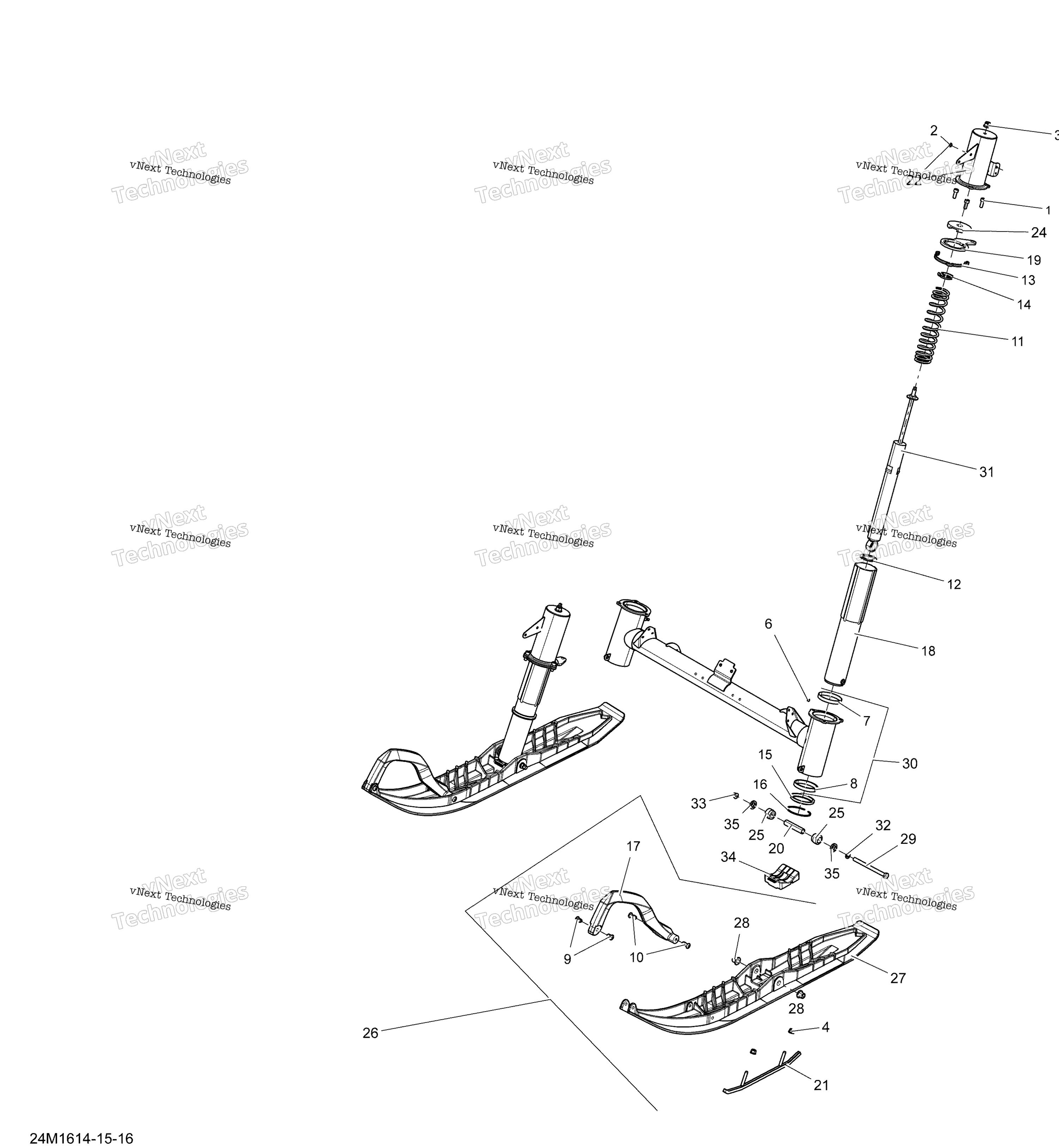Передняя часть Suspension And Ski