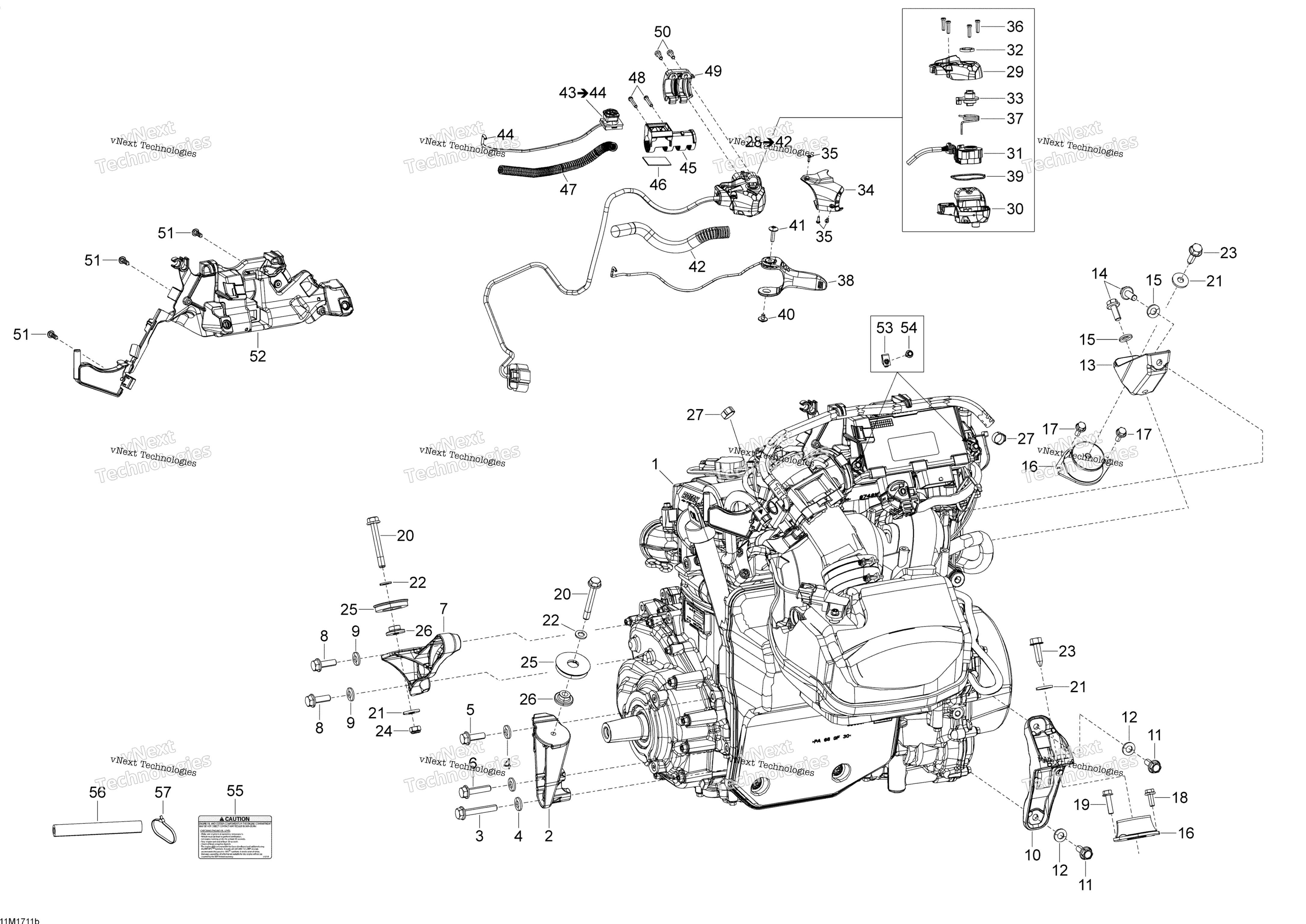 Двигатель And Engine Support - 1200 4-Tec