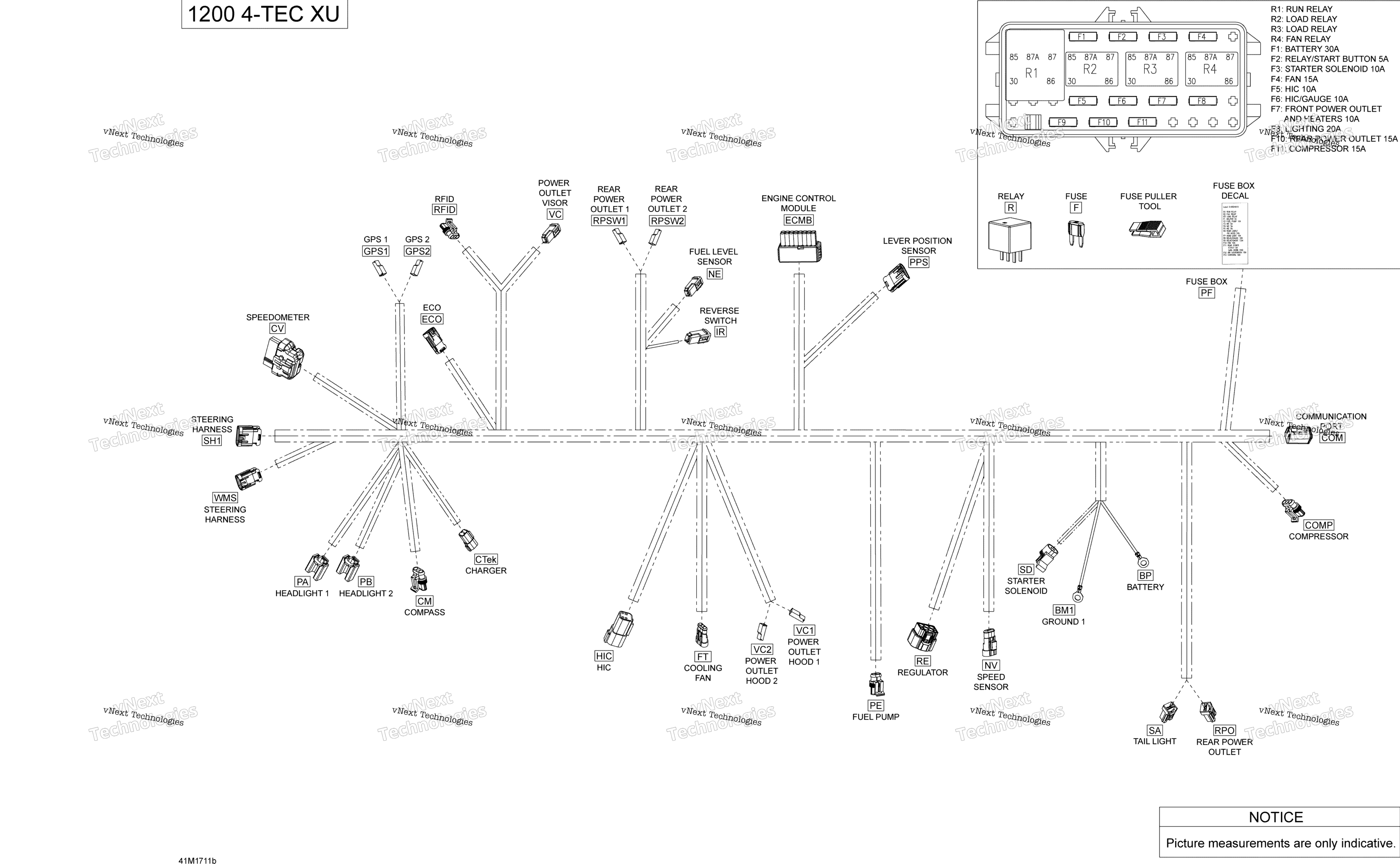 Электрооборудование Harness - 1200 4-Tec
