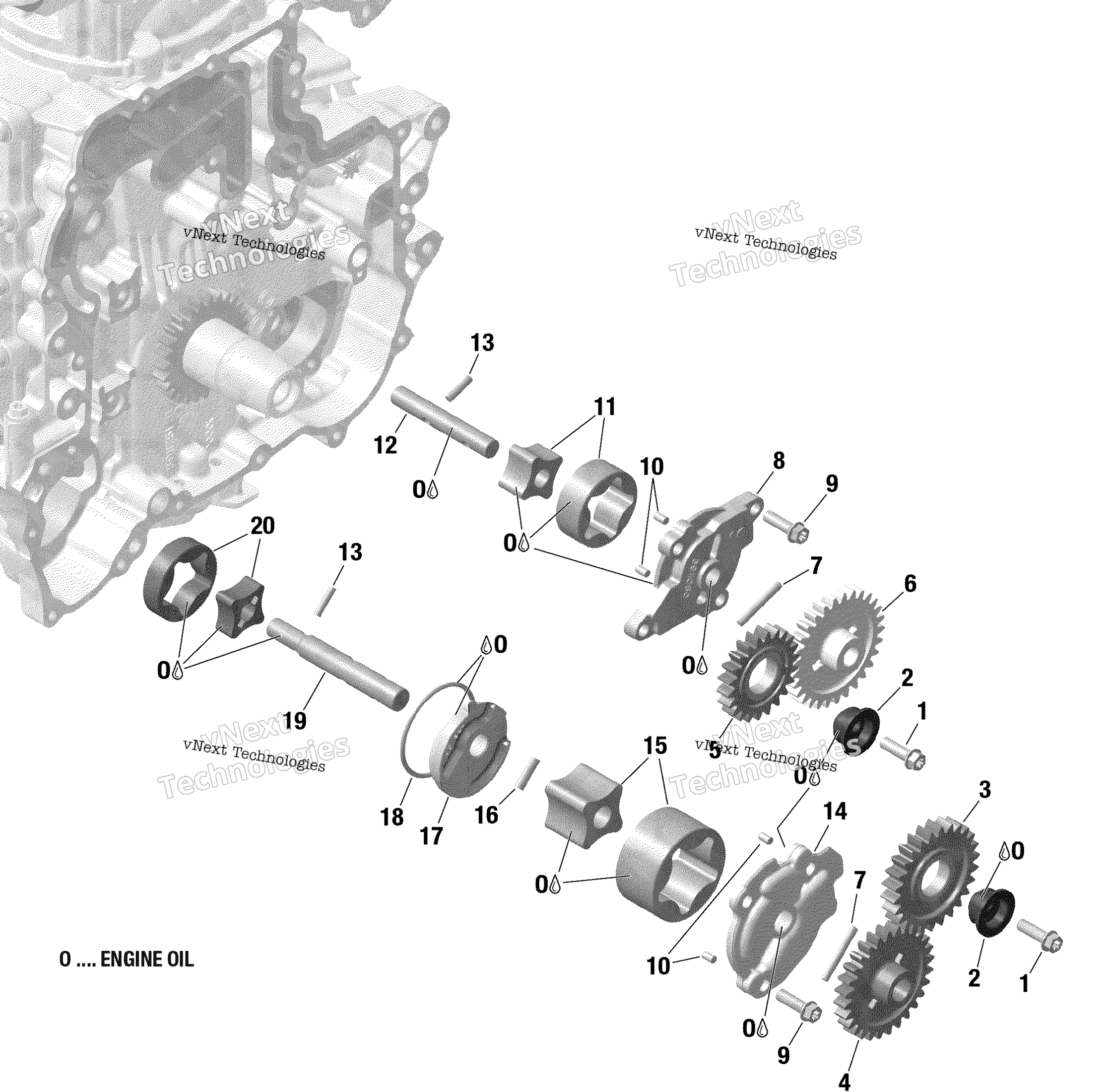 Rotax масляный насос
