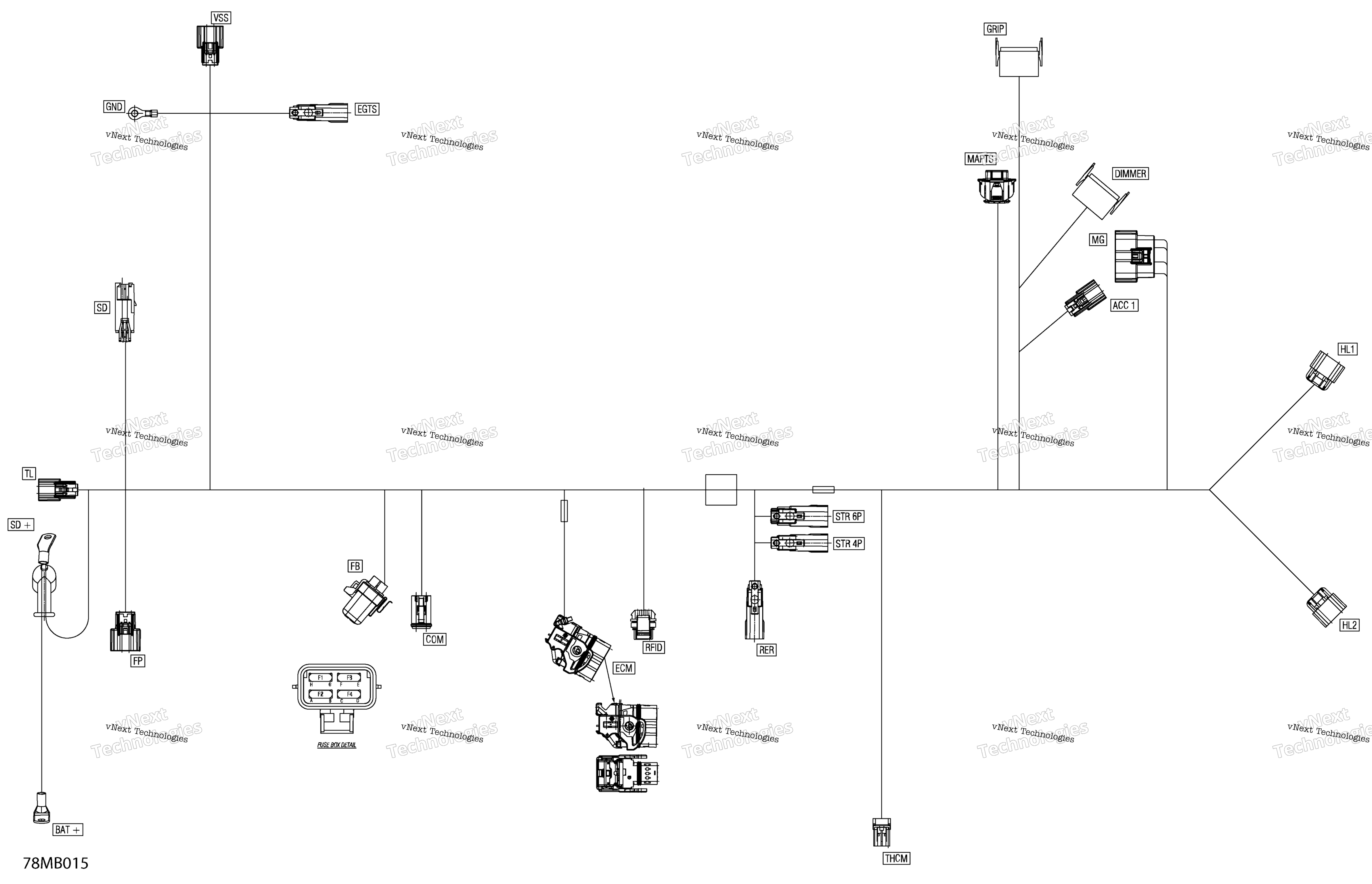 Электрооборудование - Main Harness - 515178793